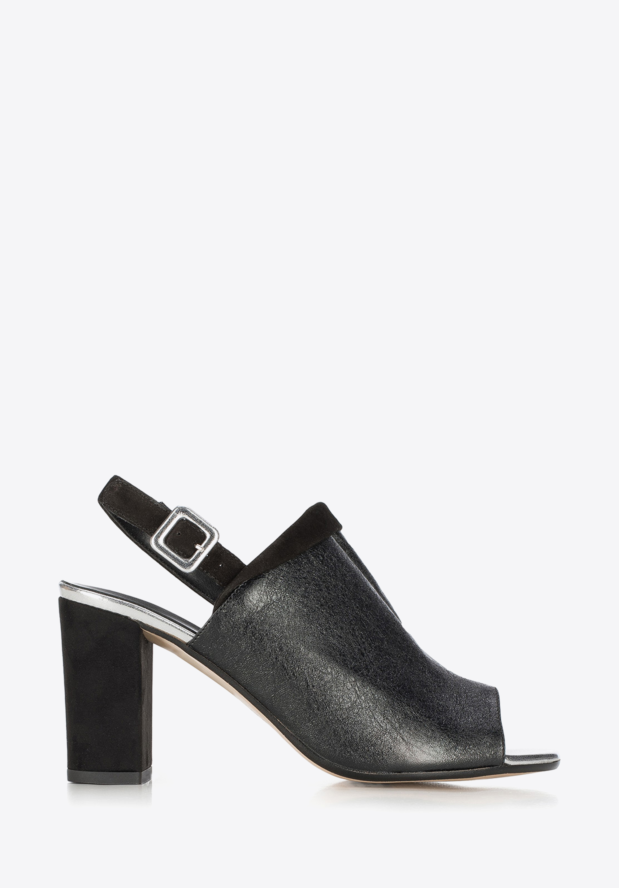 Damskie sandały skórzane zabudowane