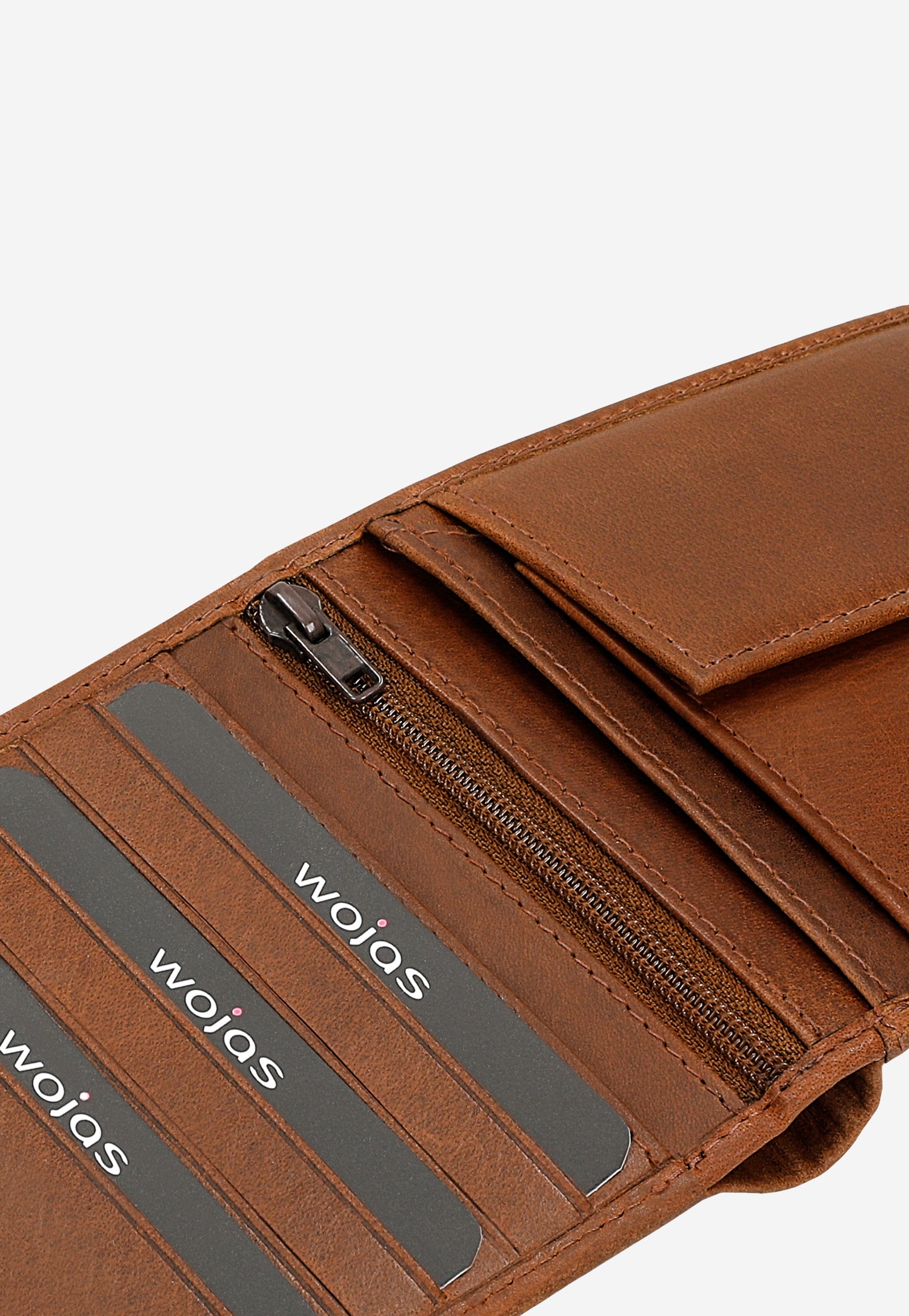 Duży skórzany portfel męski z ciekawą fakturą