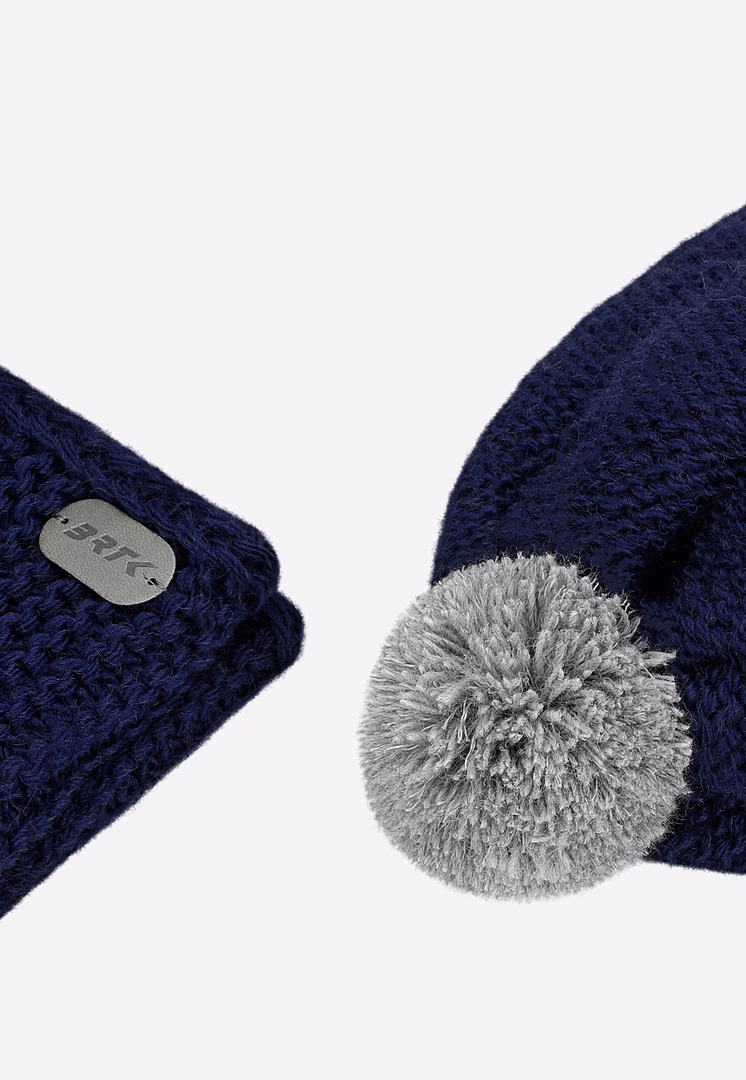 Popielaty zestaw dziecięcy BARTEK czapka z odblaskowym pomponem + komin 8560580