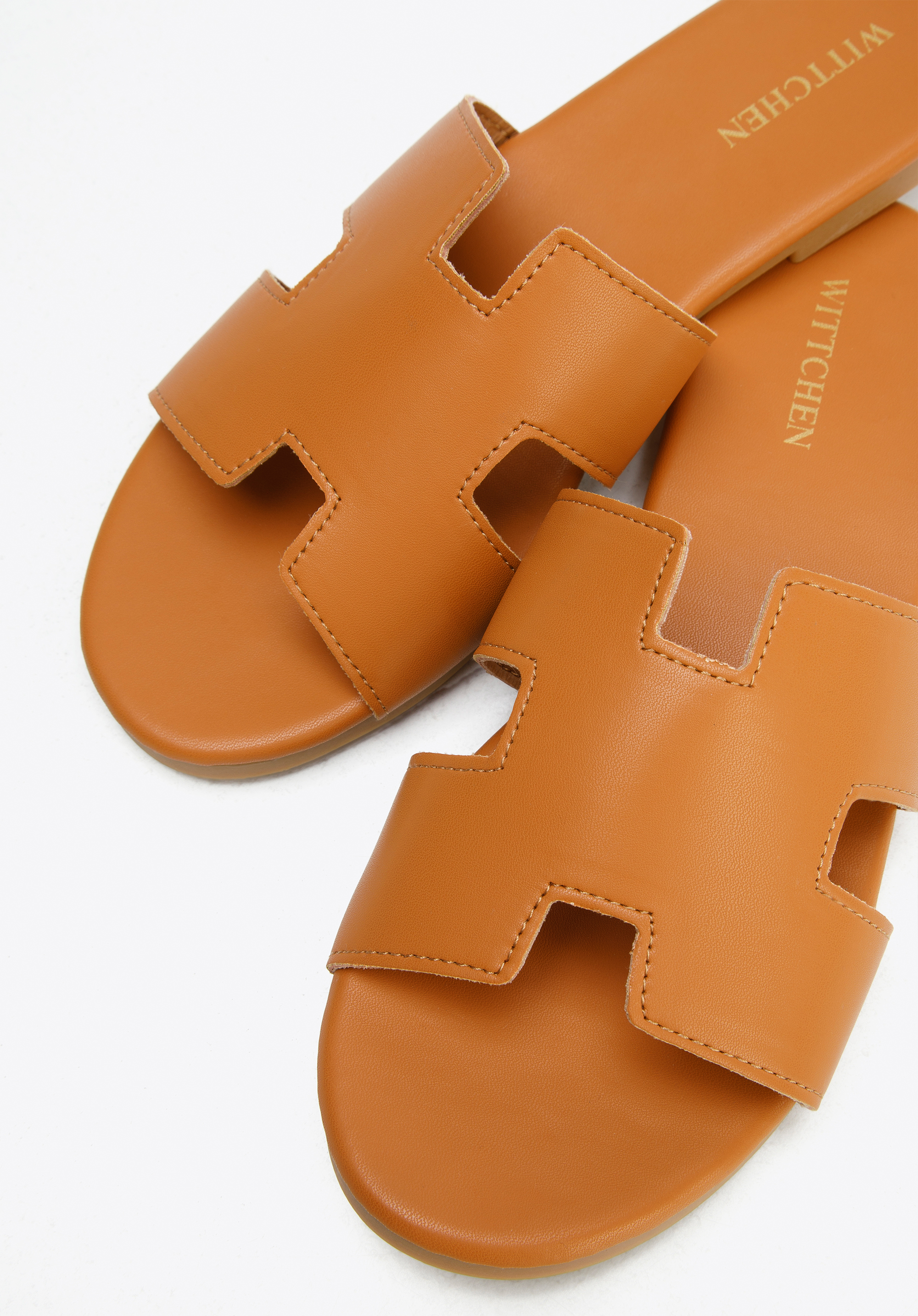 Damskie klapki z przodem w literę H