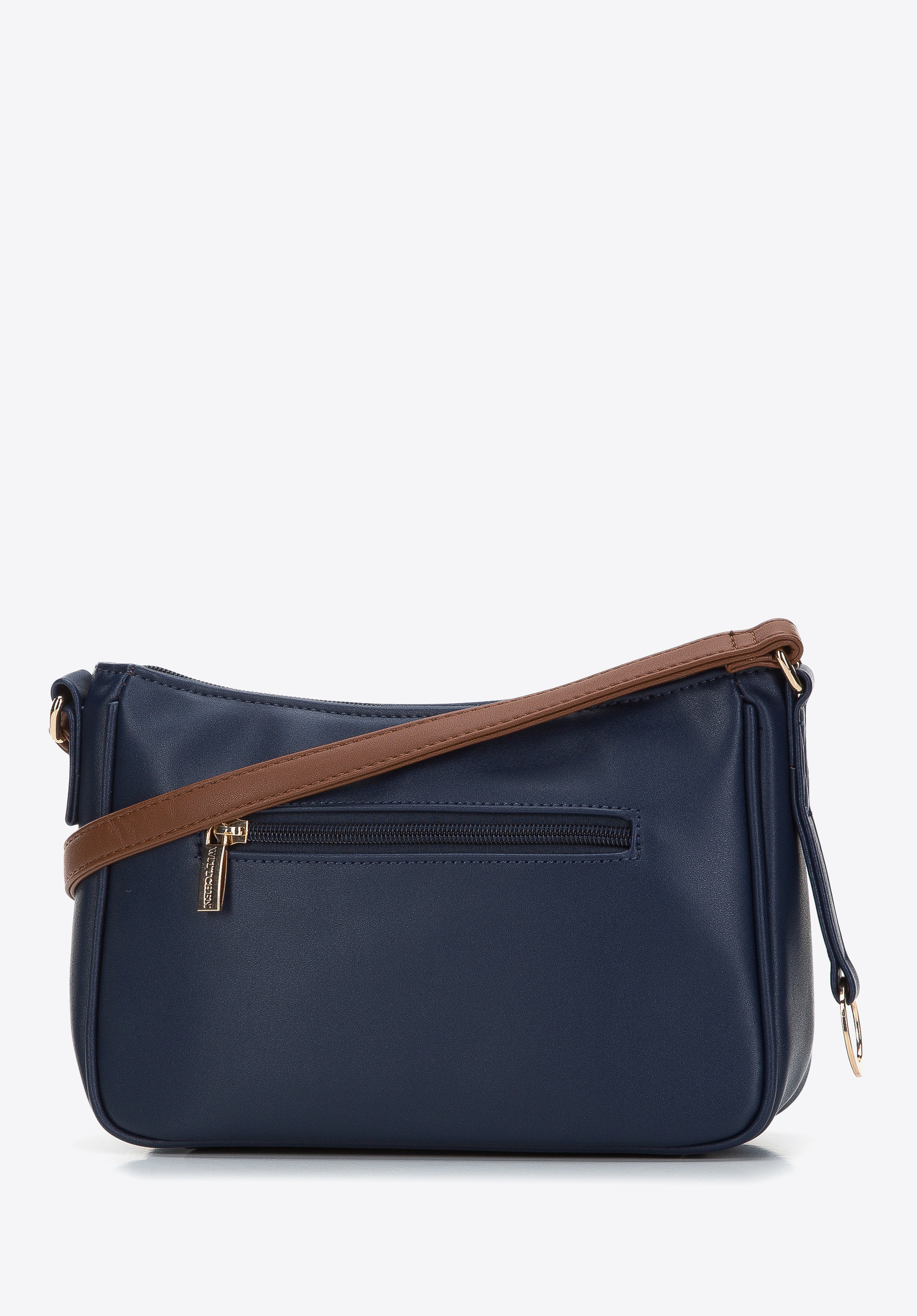 Damska listonoszka z kieszenią z przodu dwukolorowa