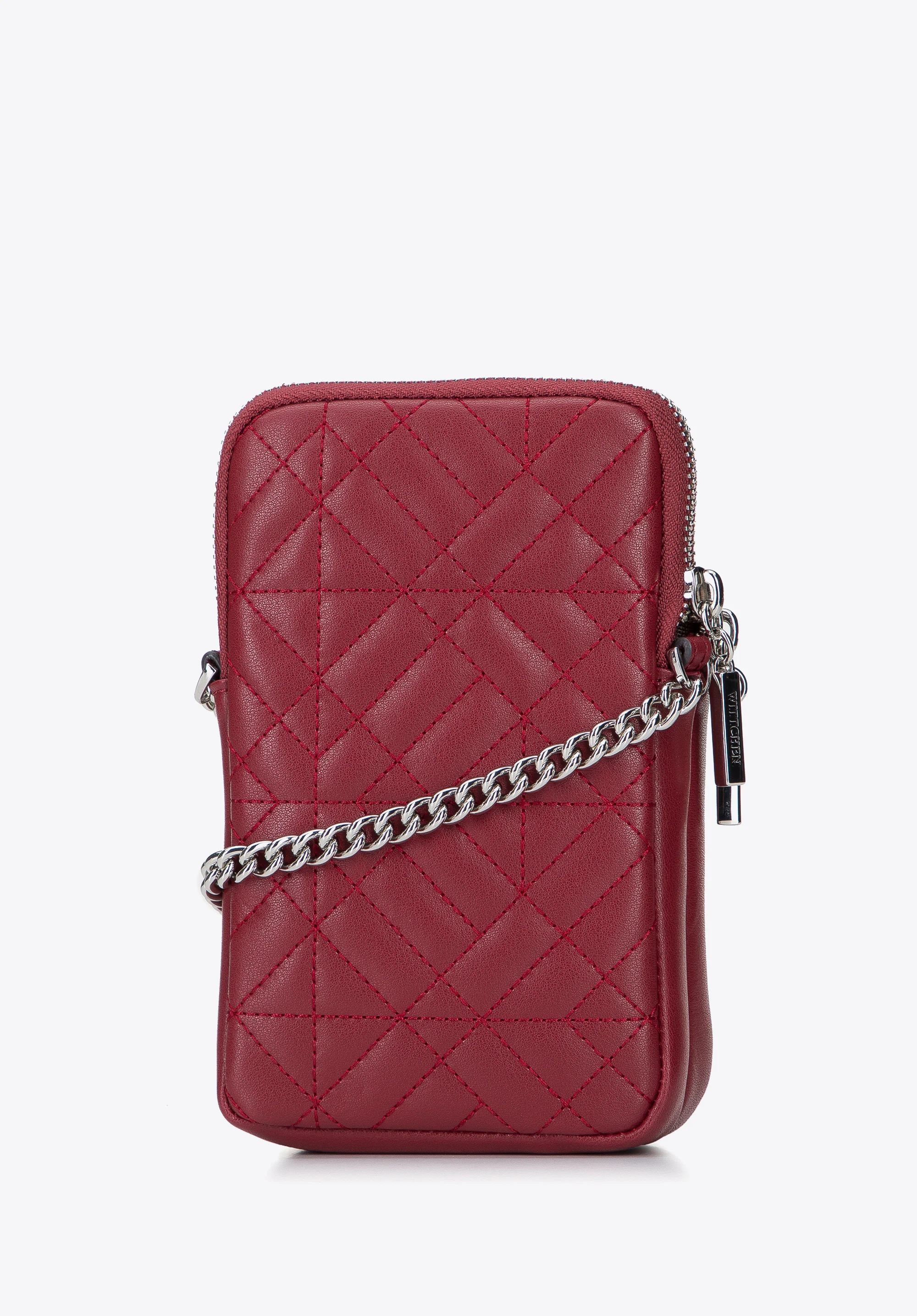 Minitorebka skórzana z kieszenią z przodu