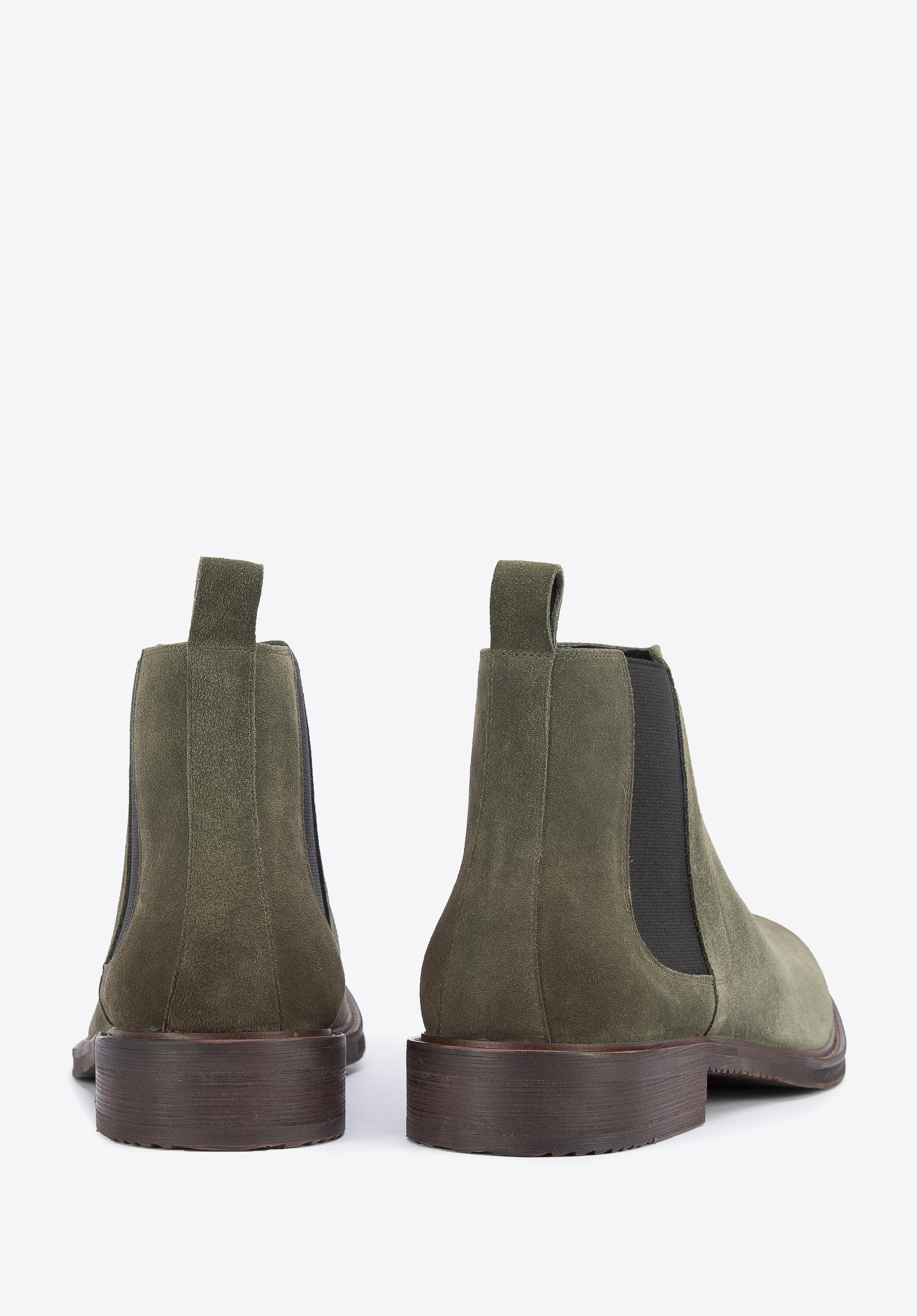 Męskie sztyblety zamszowe na grubej podeszwie