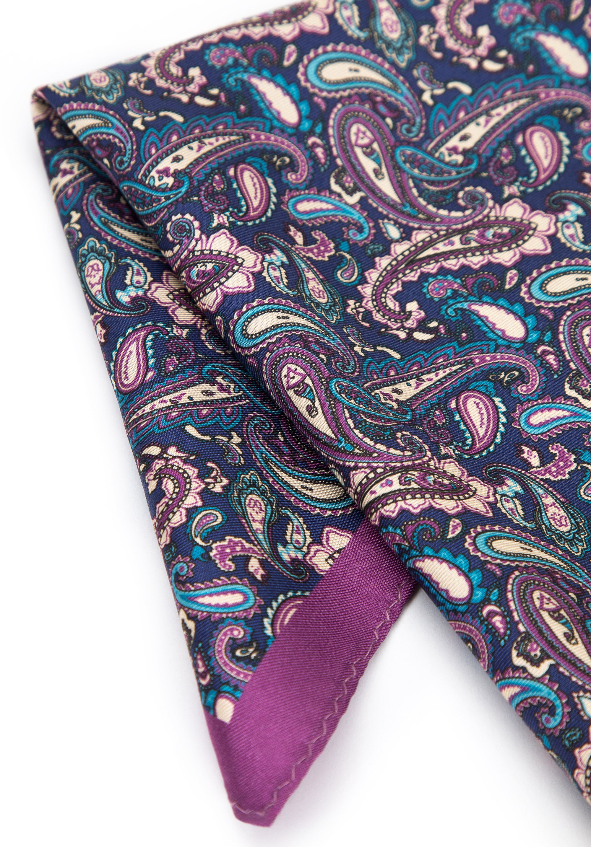 Poszetka jedwabna we wzory