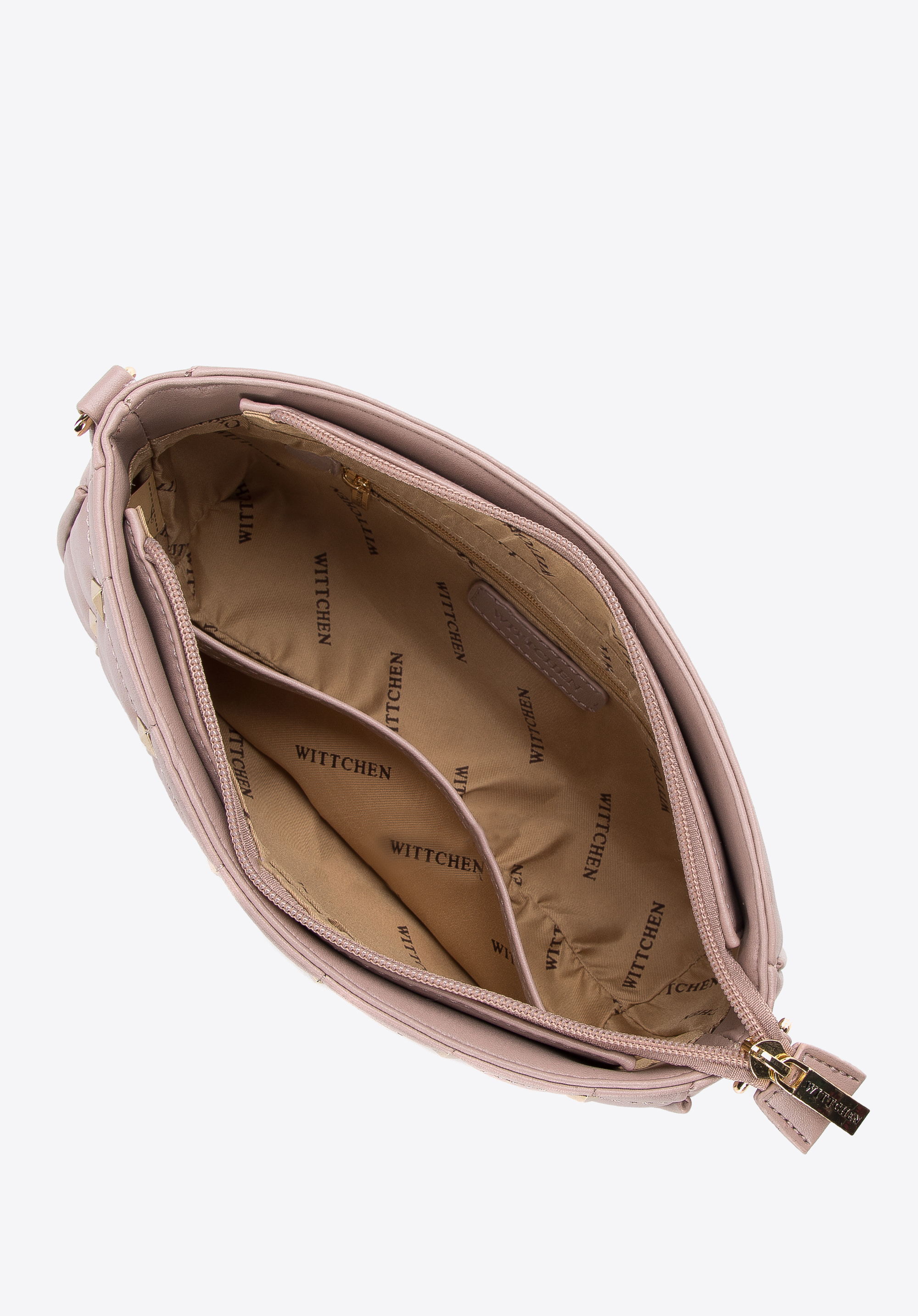 Damska listonoszka z ekoskóry z trójkątnymi ćwiekami