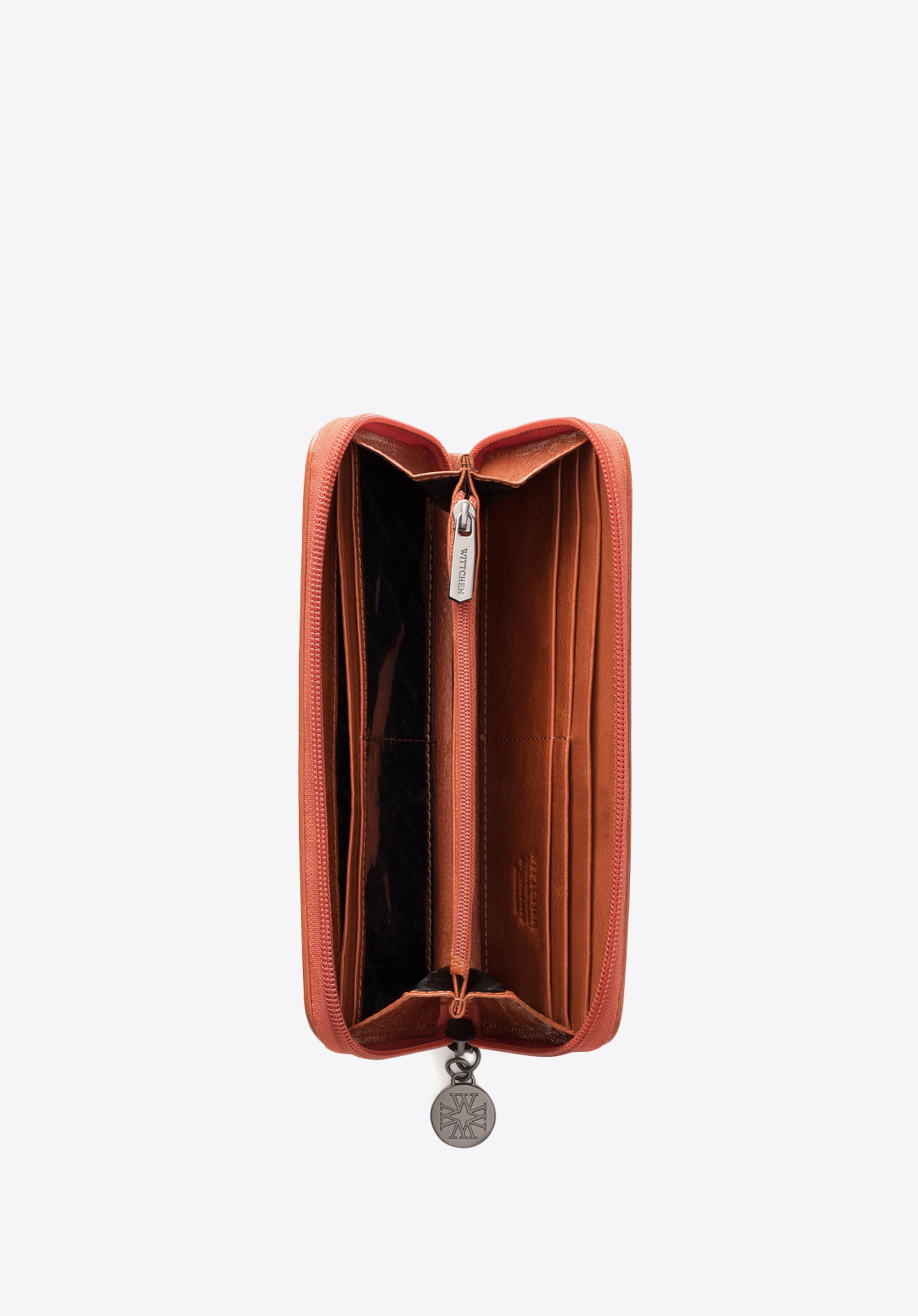 Damski portfel skórzany lakierowany tłoczony