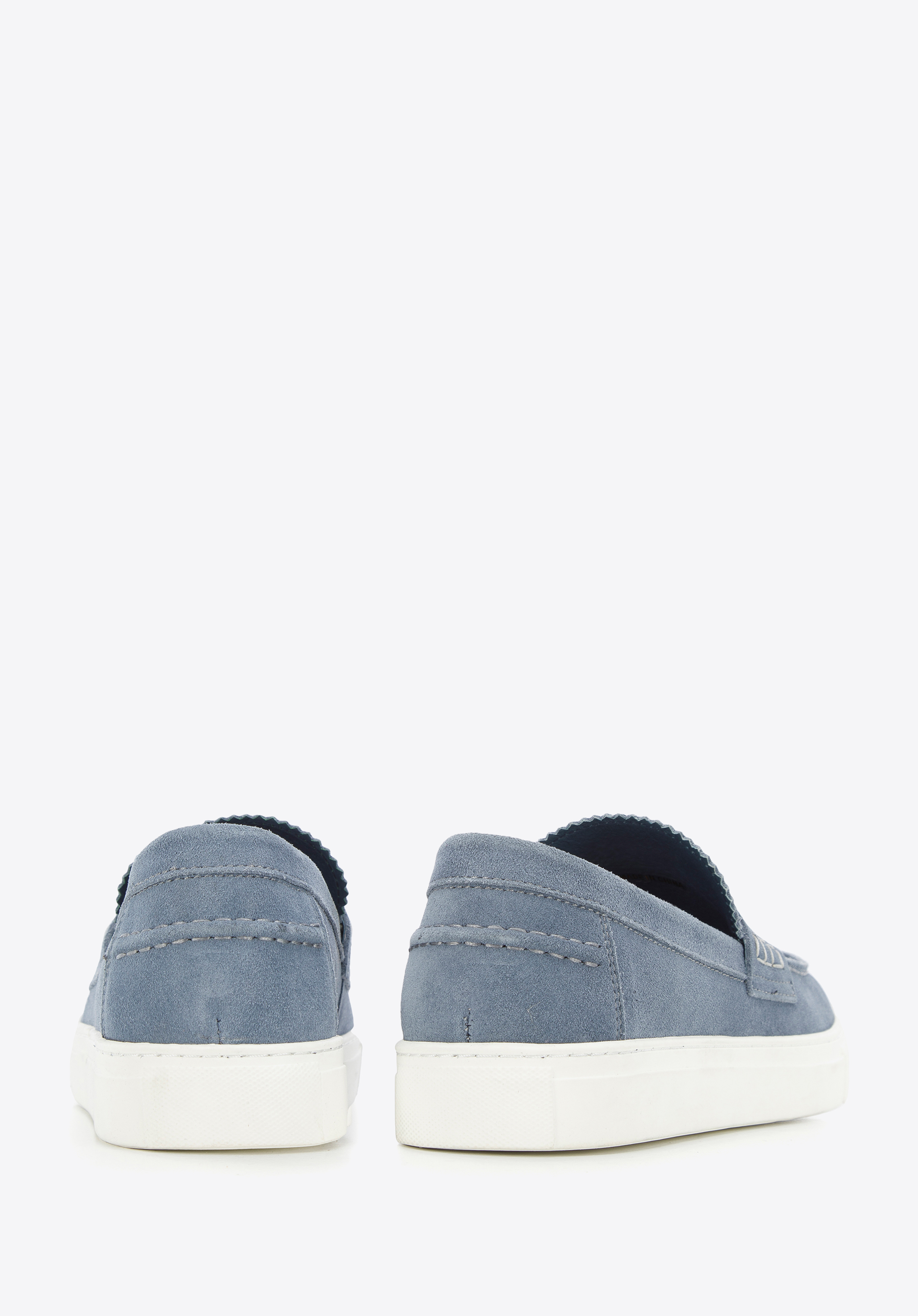 Męskie mokasyny zamszowe na grubej podeszwie