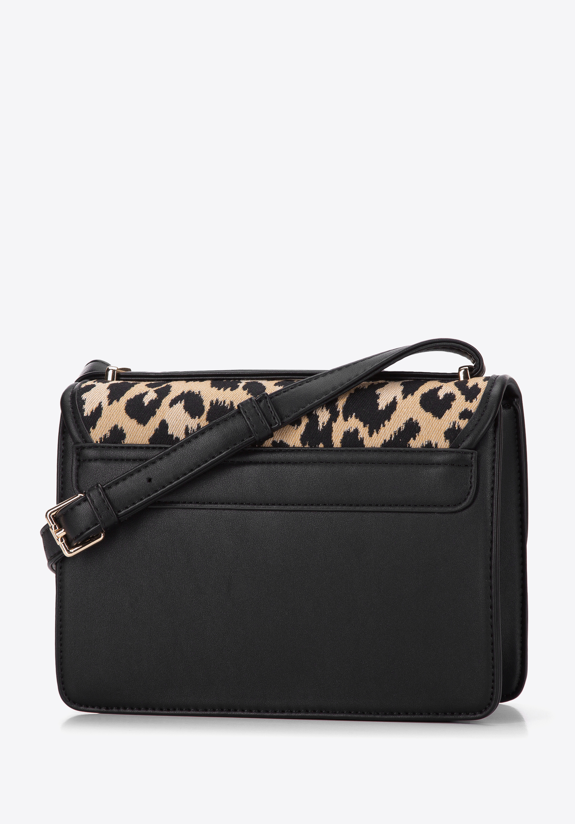 Damska listonoszka z ekoskóry z wzorzystą klapą