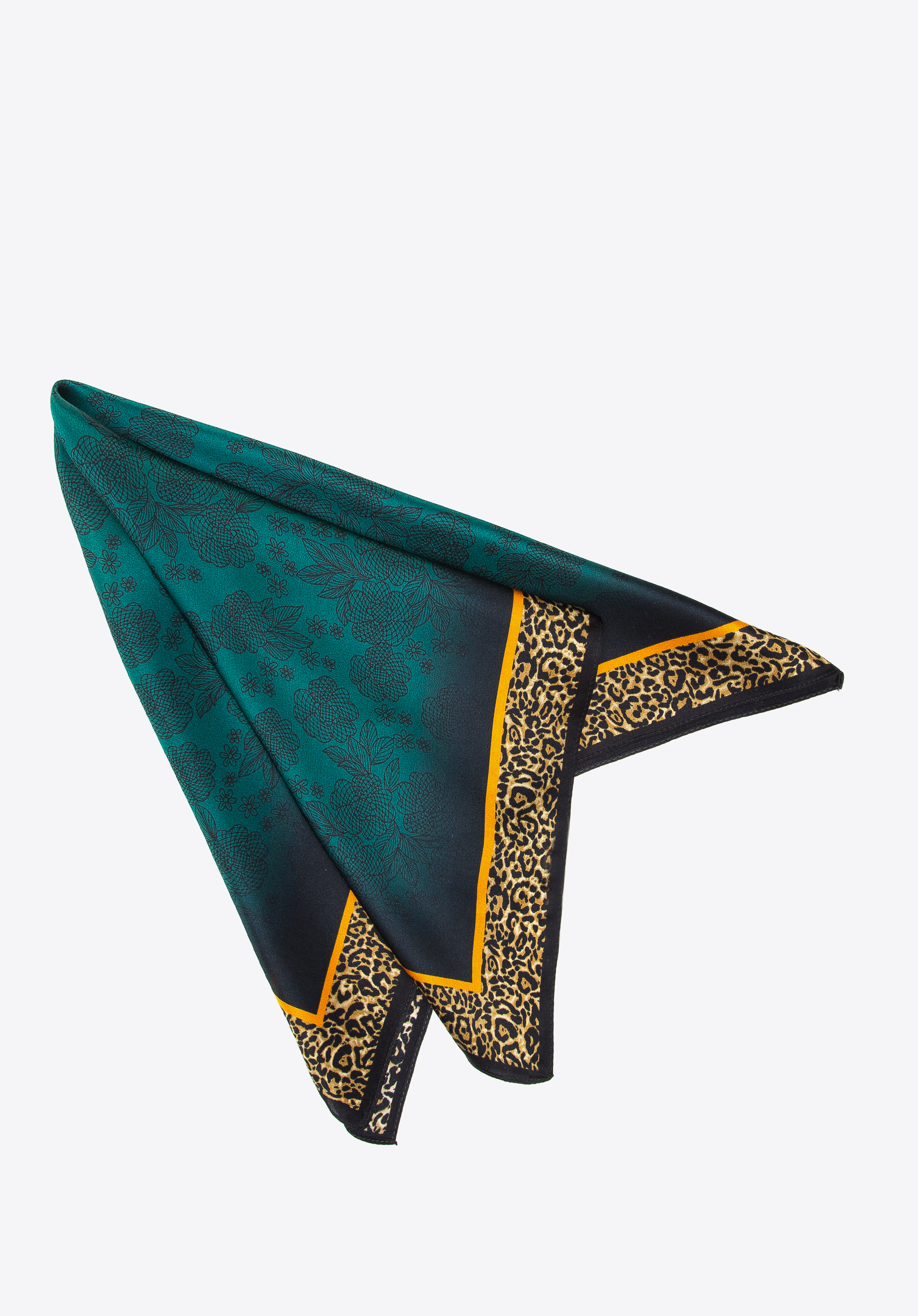 Damska apaszka jedwabna we wzory