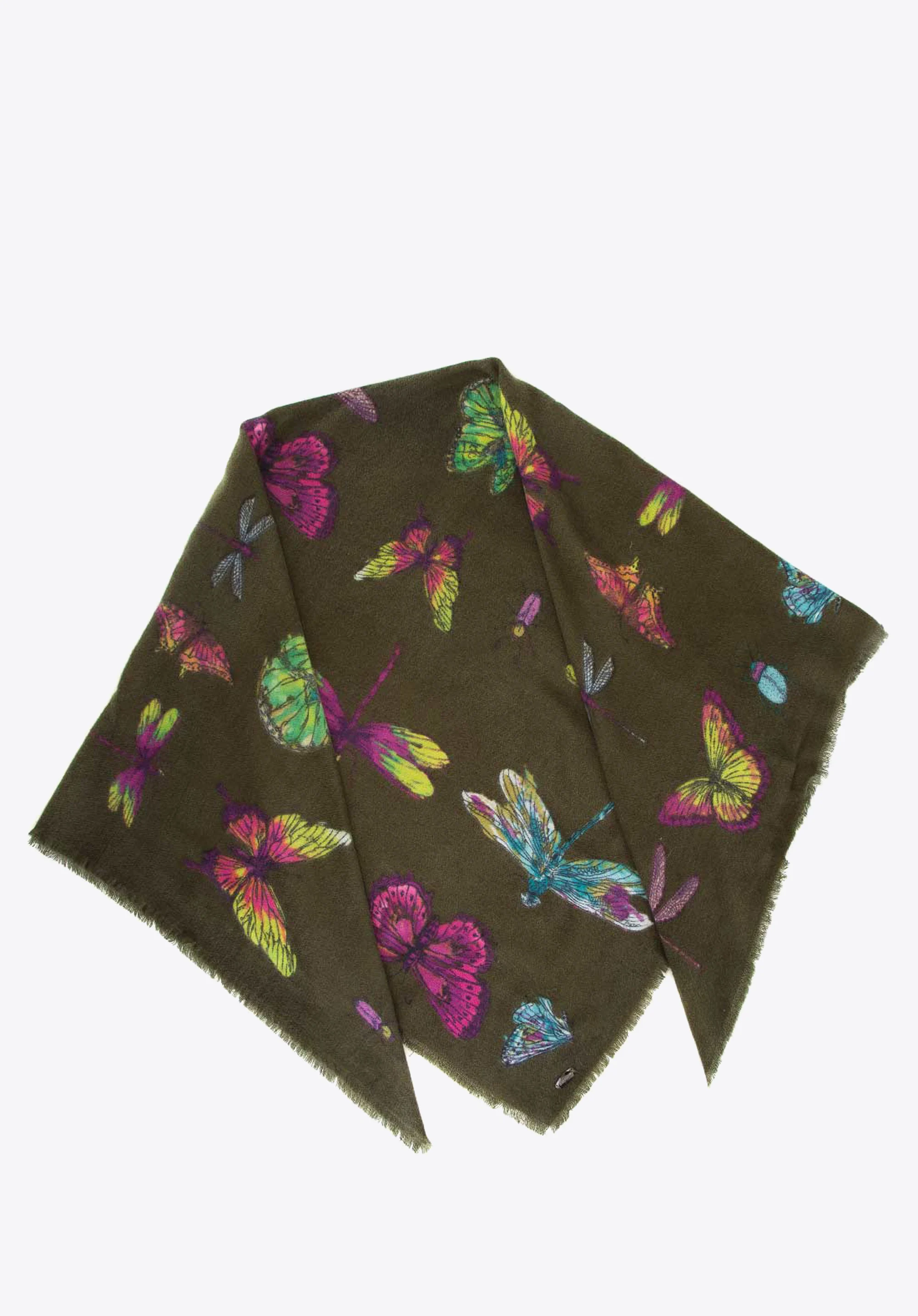 Damski szal we wzór motyli