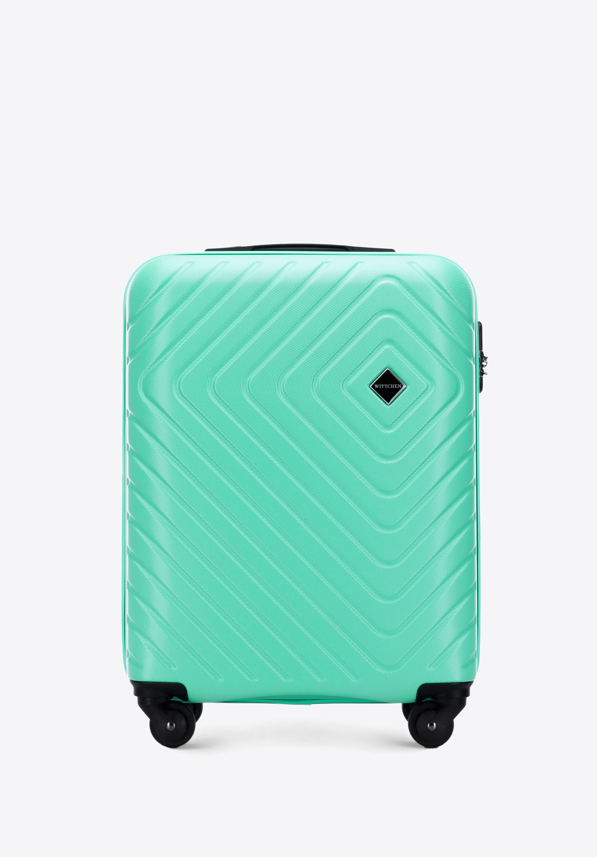 Walizka kabinowa z ABS-u z geometrycznym tłoczeniem