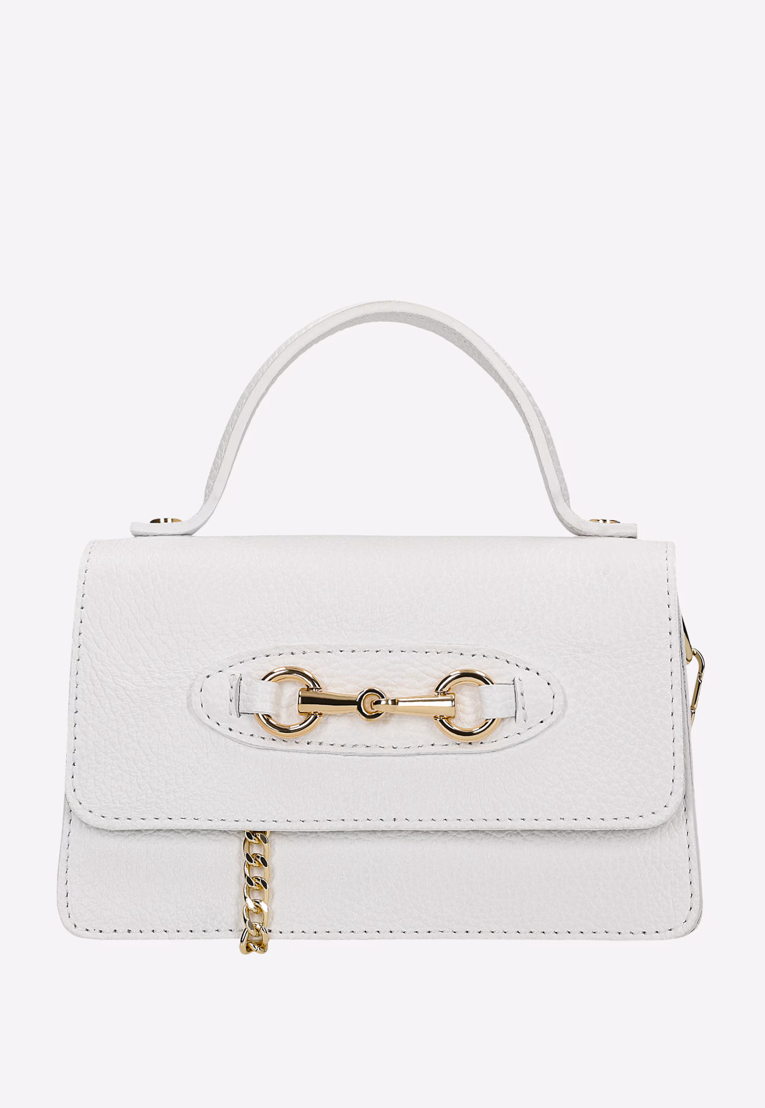 Mała wizytowa torebka damska w kolorze białym