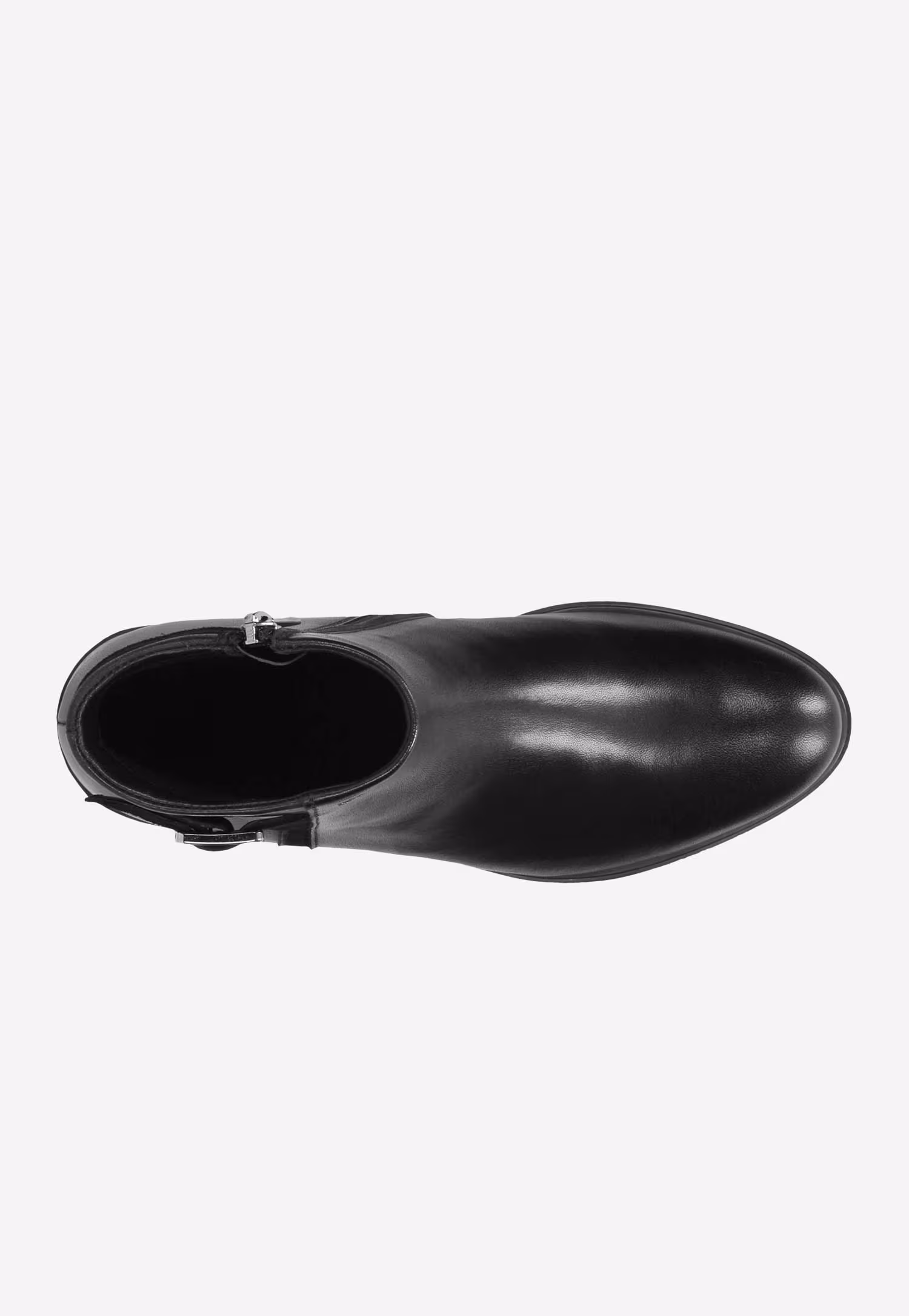 Brązowe skórzane botki damskie ze złotymi elementami