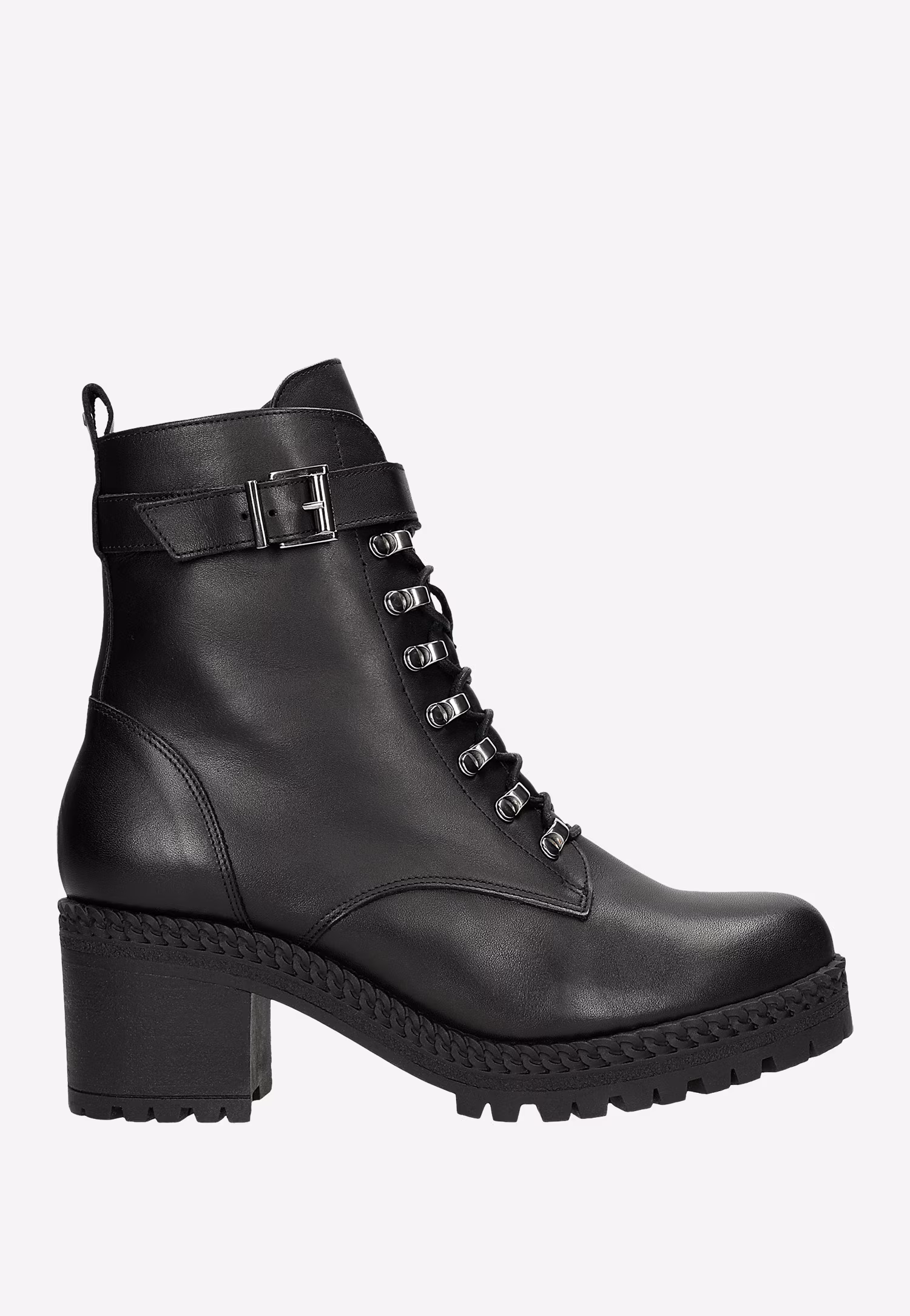 Czarne ocieplane bikery damskie na słupku