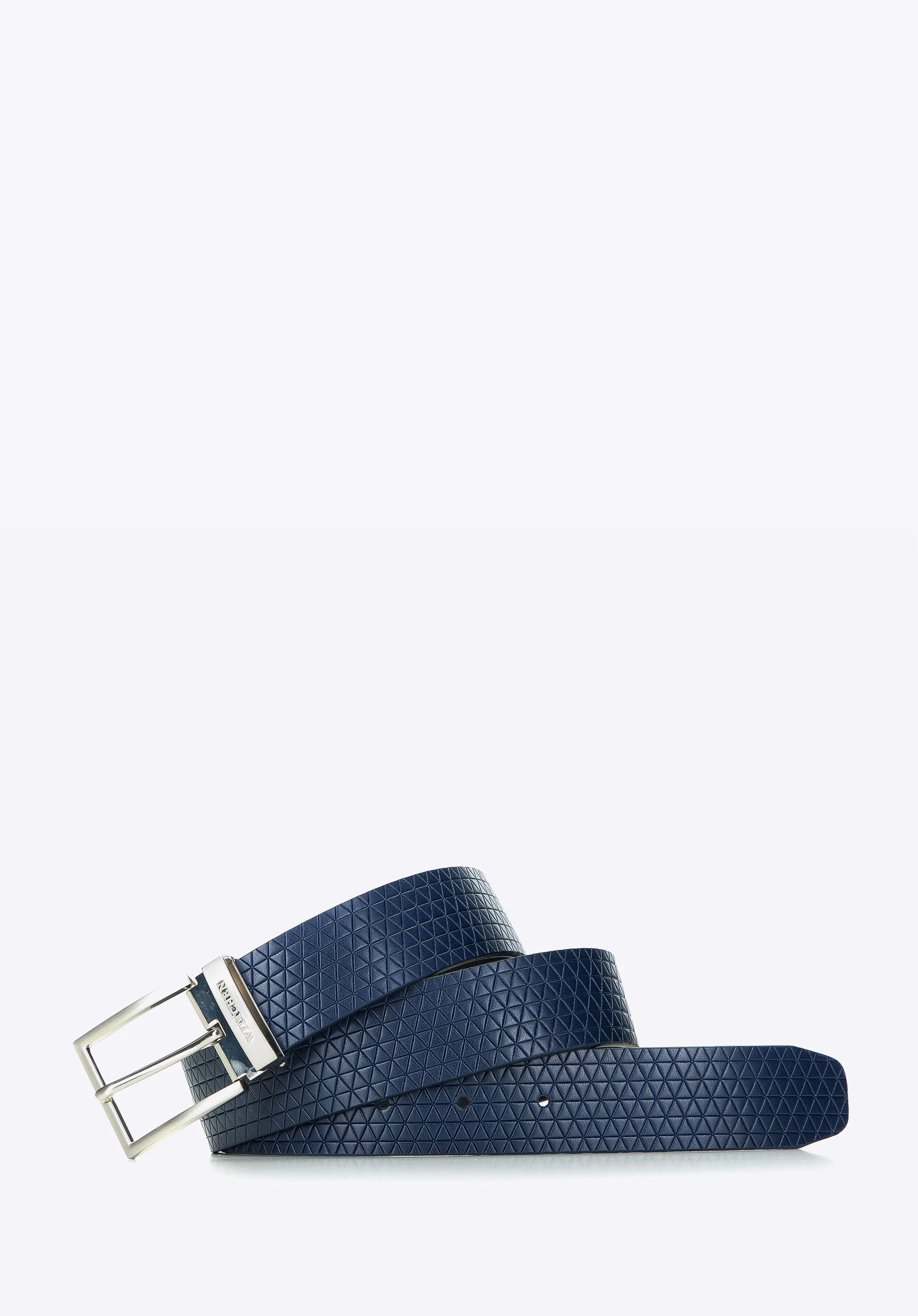 Męski pasek z geometrycznym tłoczeniem