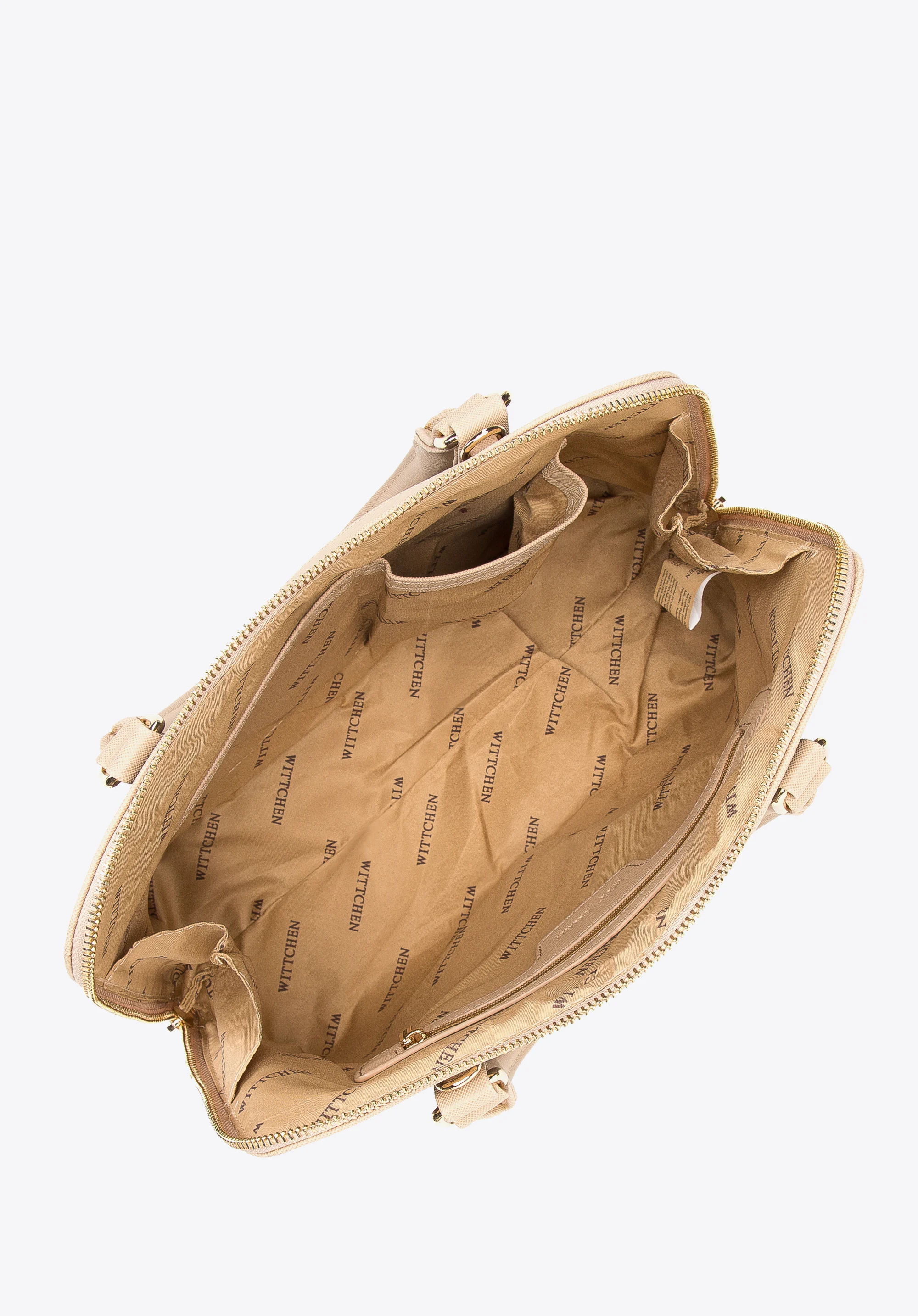 Torebka kuferek z ekoskóry w monogram