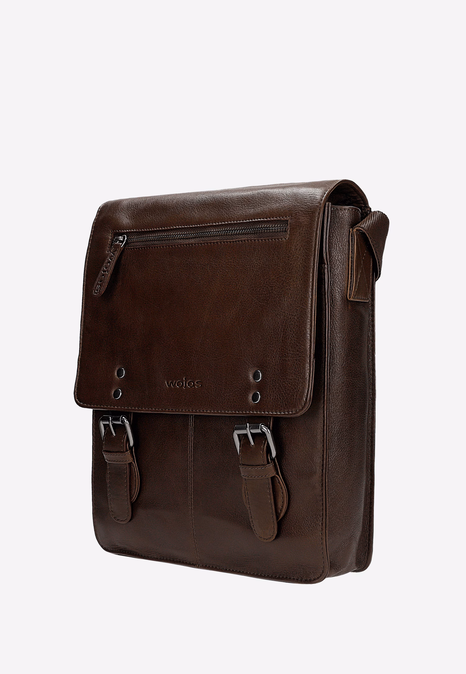 Brązowa skórzana torba na ramię