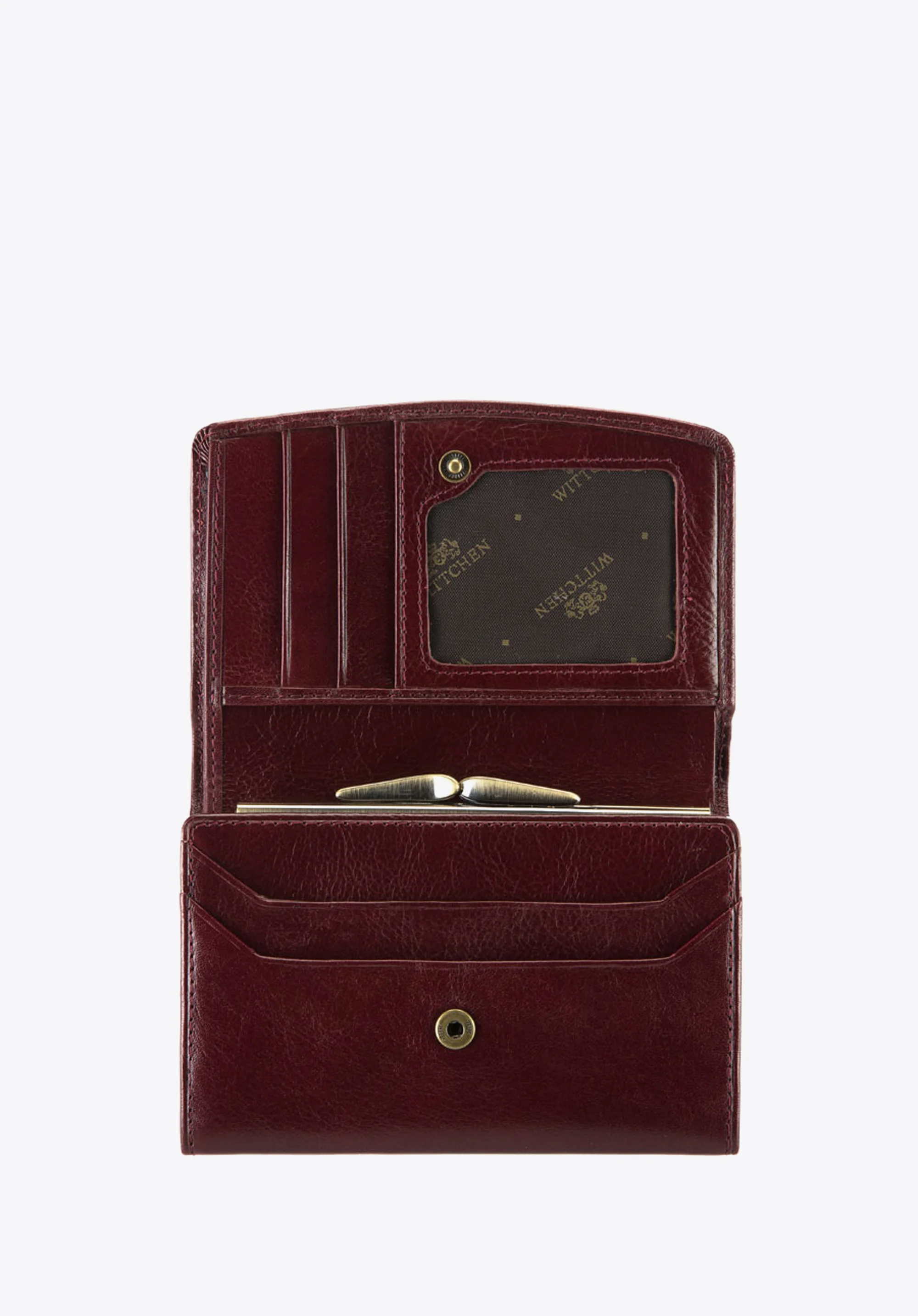 Damski portfel skórzany z kieszonką na bigiel