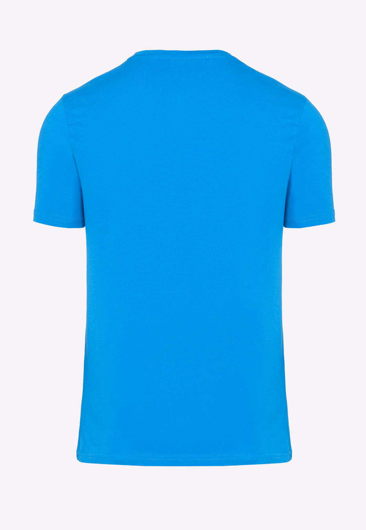 Jasnoniebieski t-shirt męski bawełniany