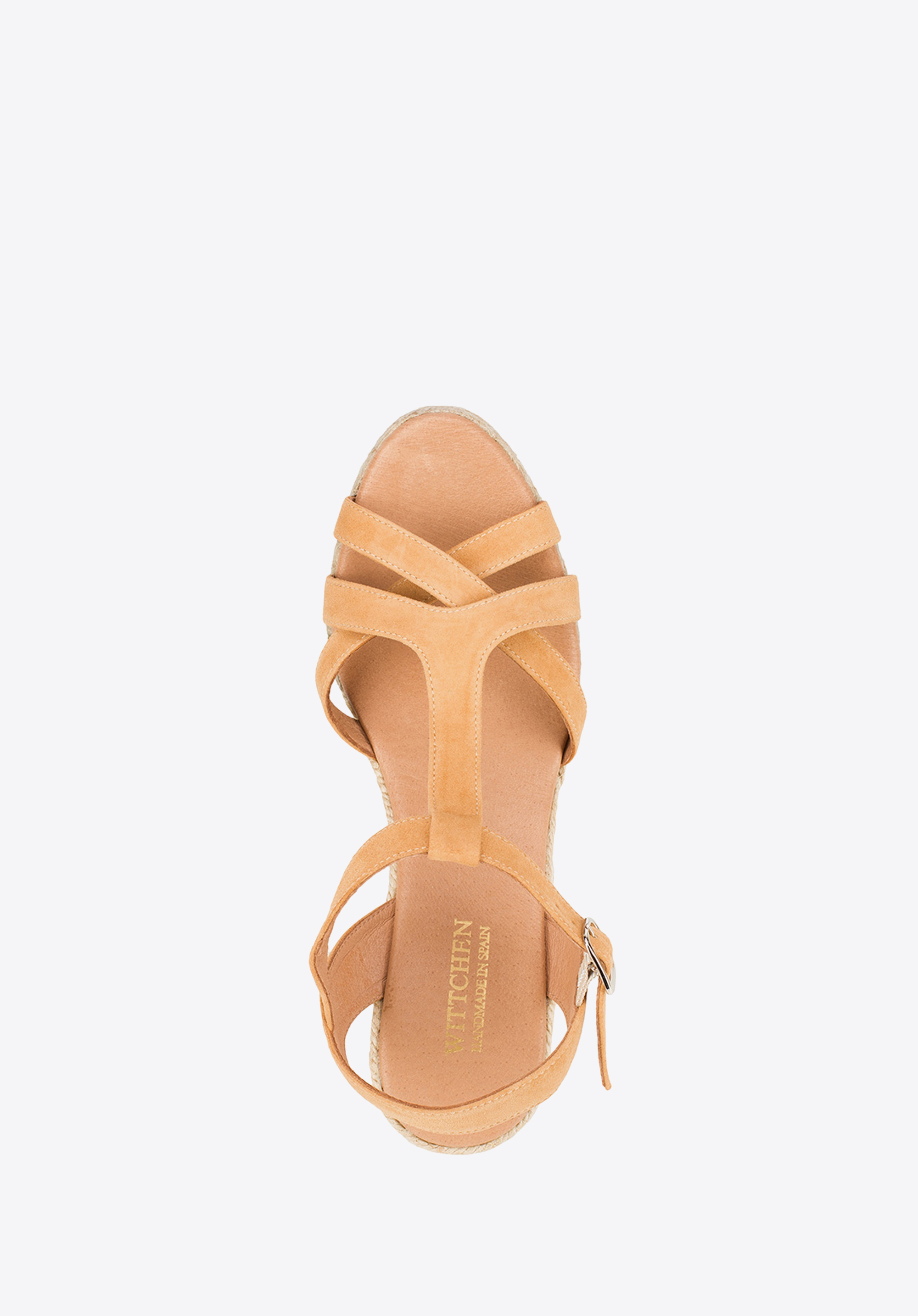 Damskie sandały espadryle z zamszu