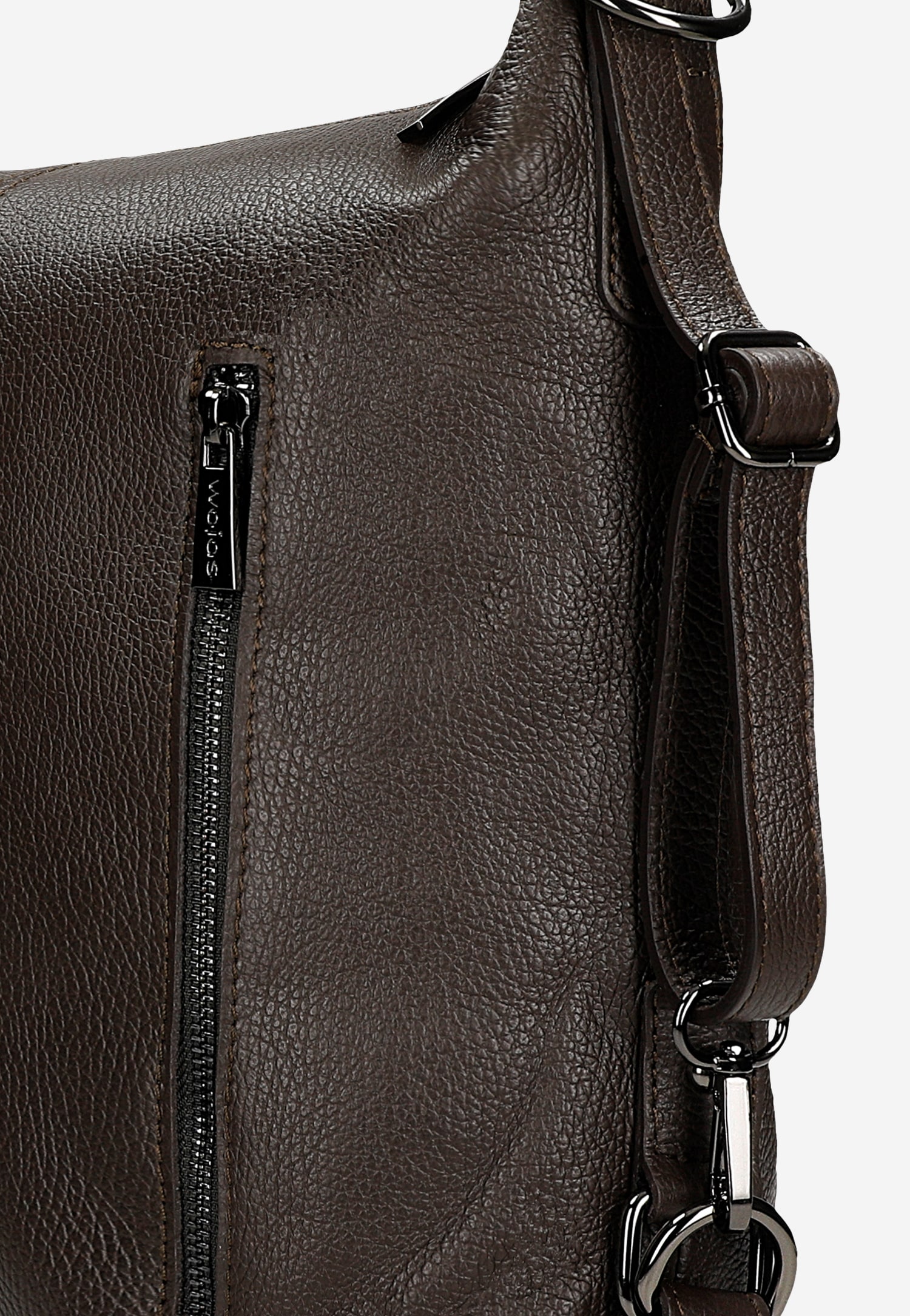 Beżowa skórzana torebka plecak 2w1