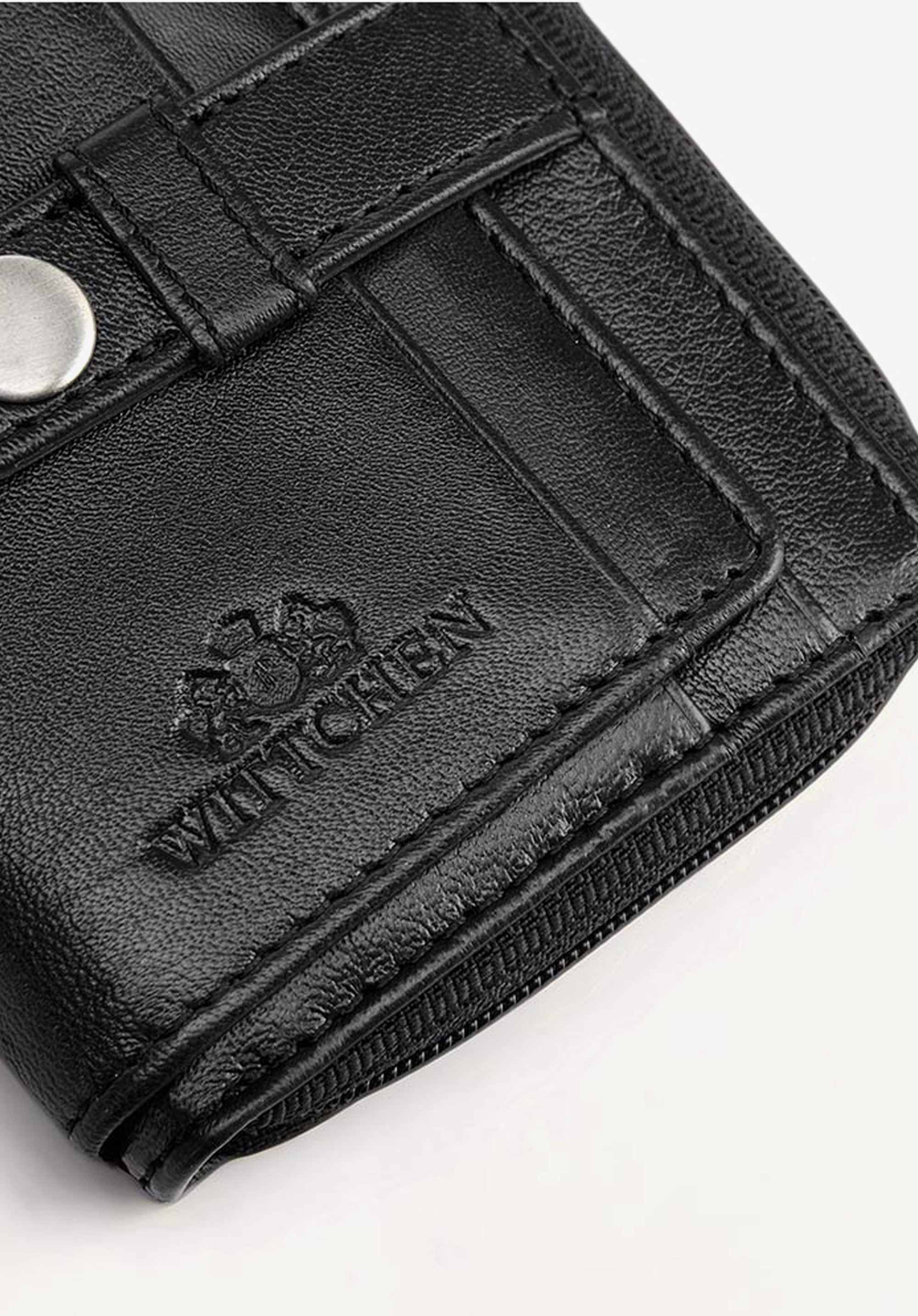 Damski portfelik skórzany z patką