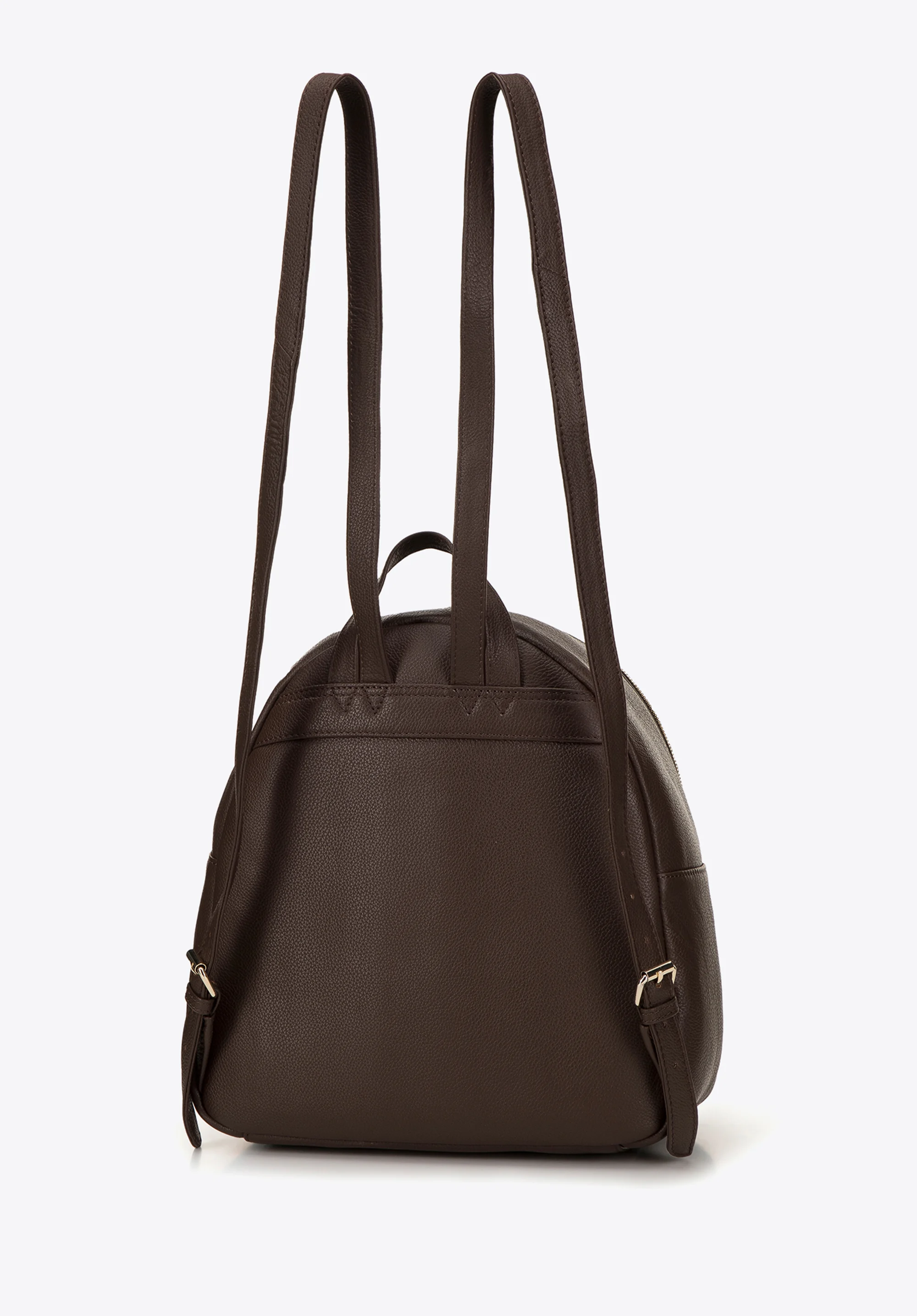 Damski plecak skórzany z przeszyciami