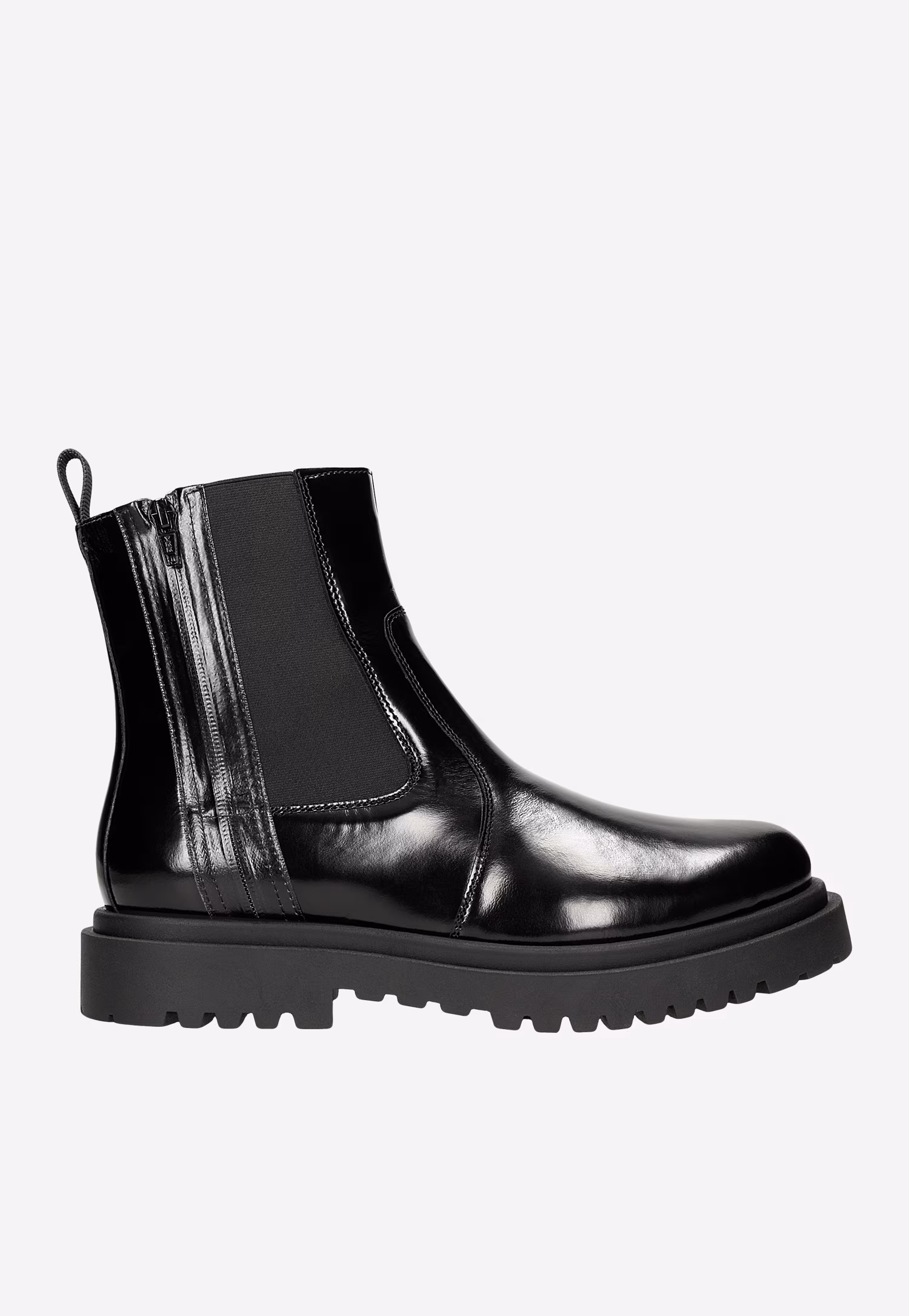 Czarne lakierowane botki męskie sztyblety