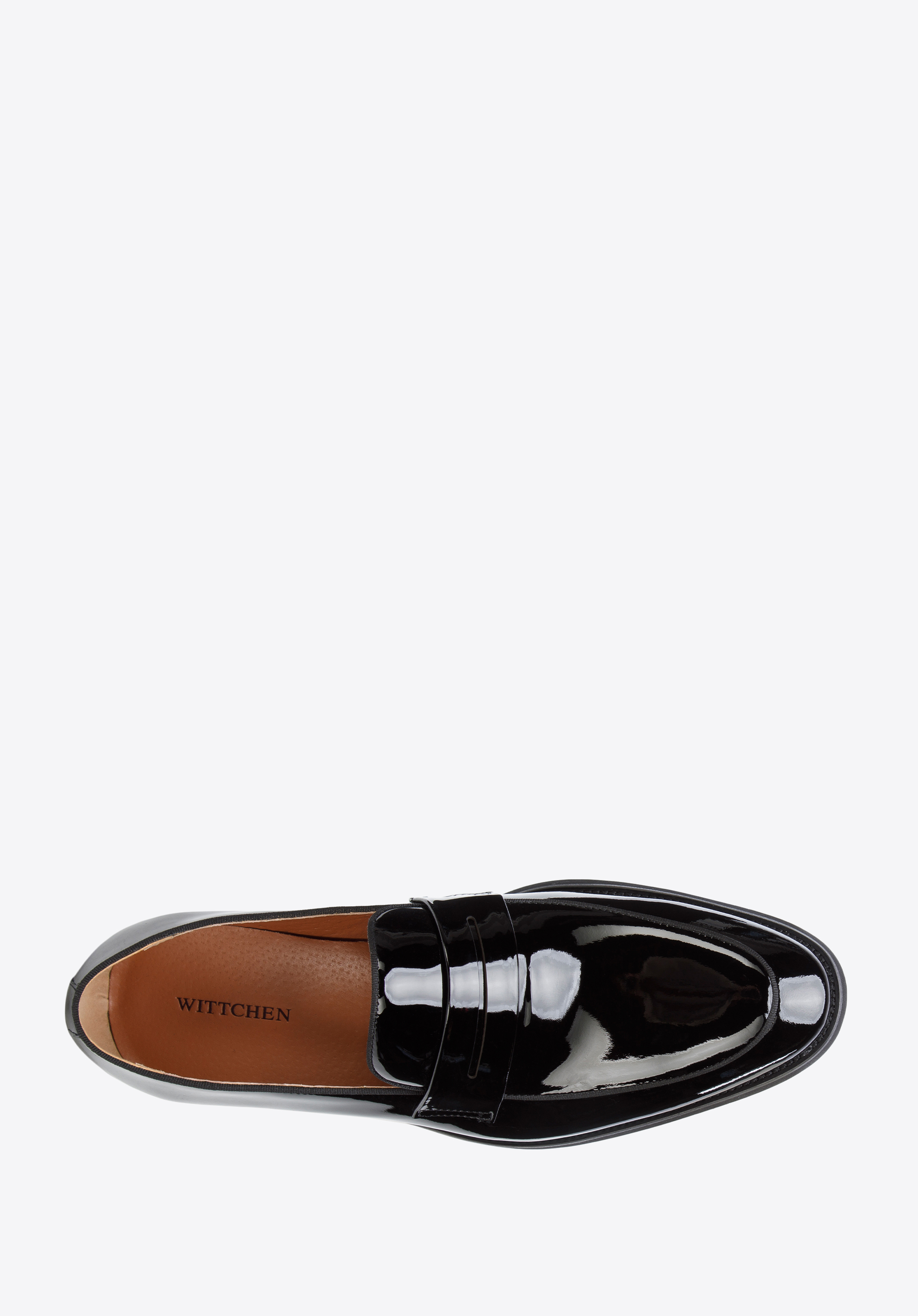 Męskie mokasyny z lakierowanej skóry