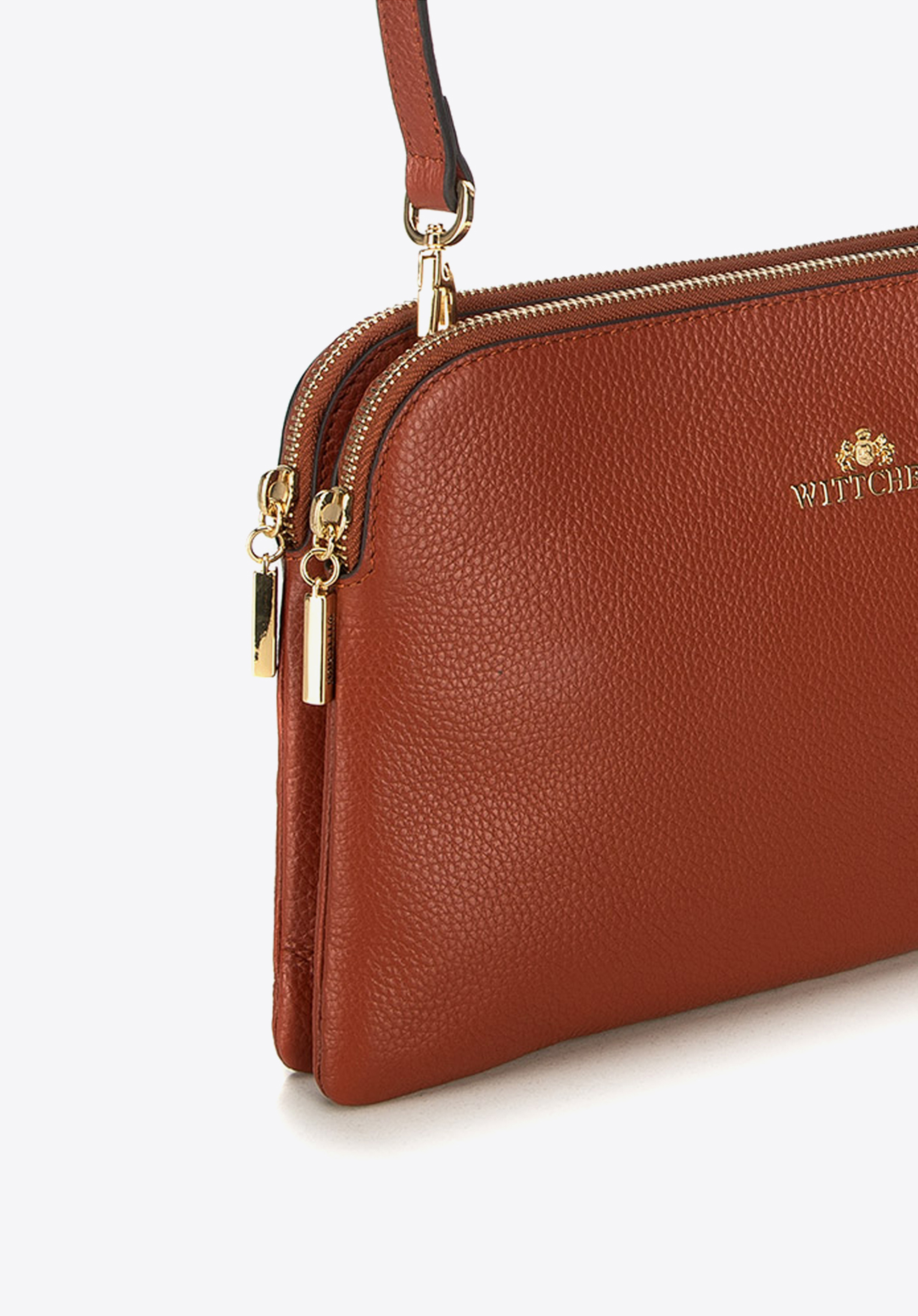 Damska listonoszka ze skóry trapezowa mała