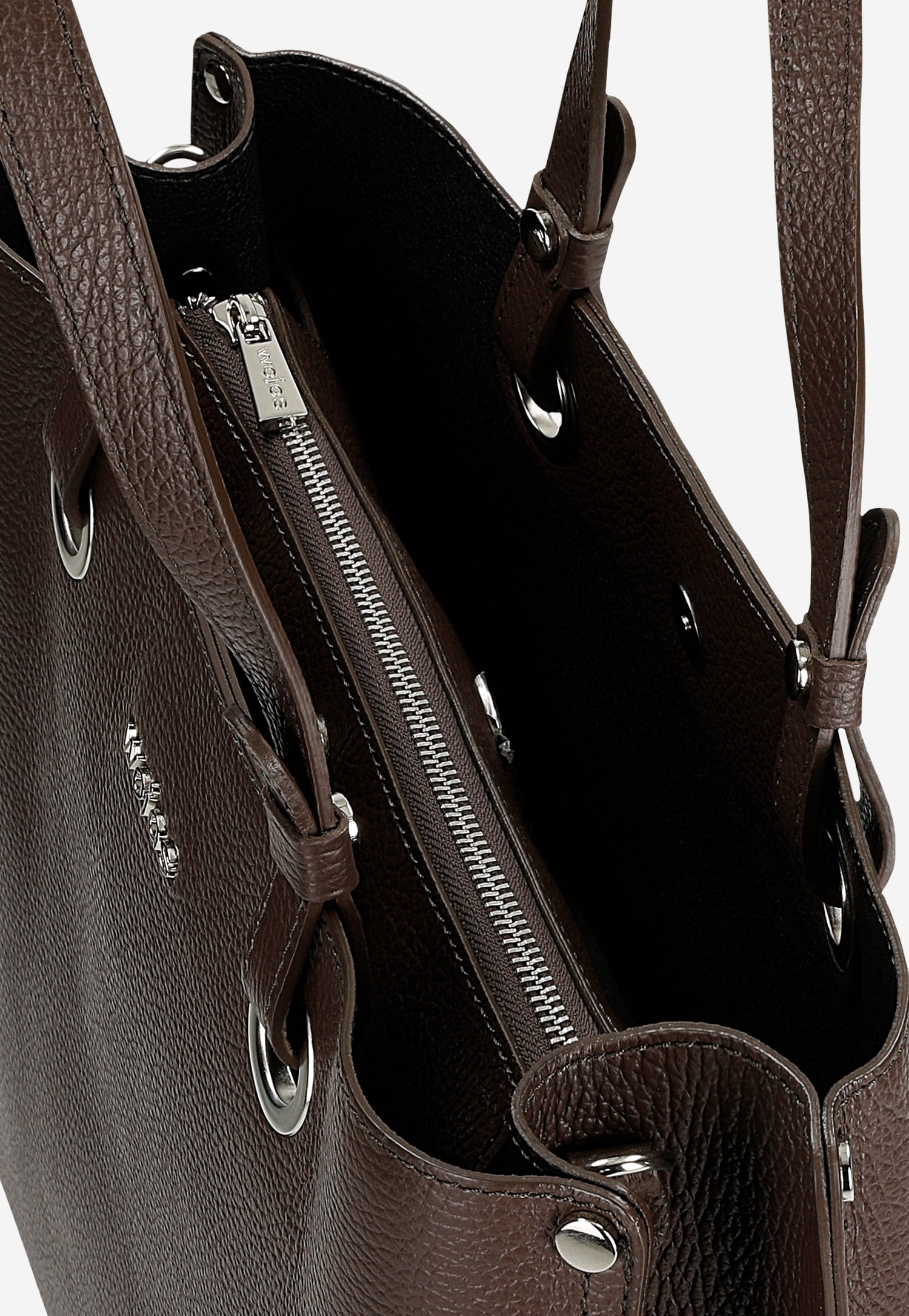 Duża jasnobrązowa torebka damska z dwoiny