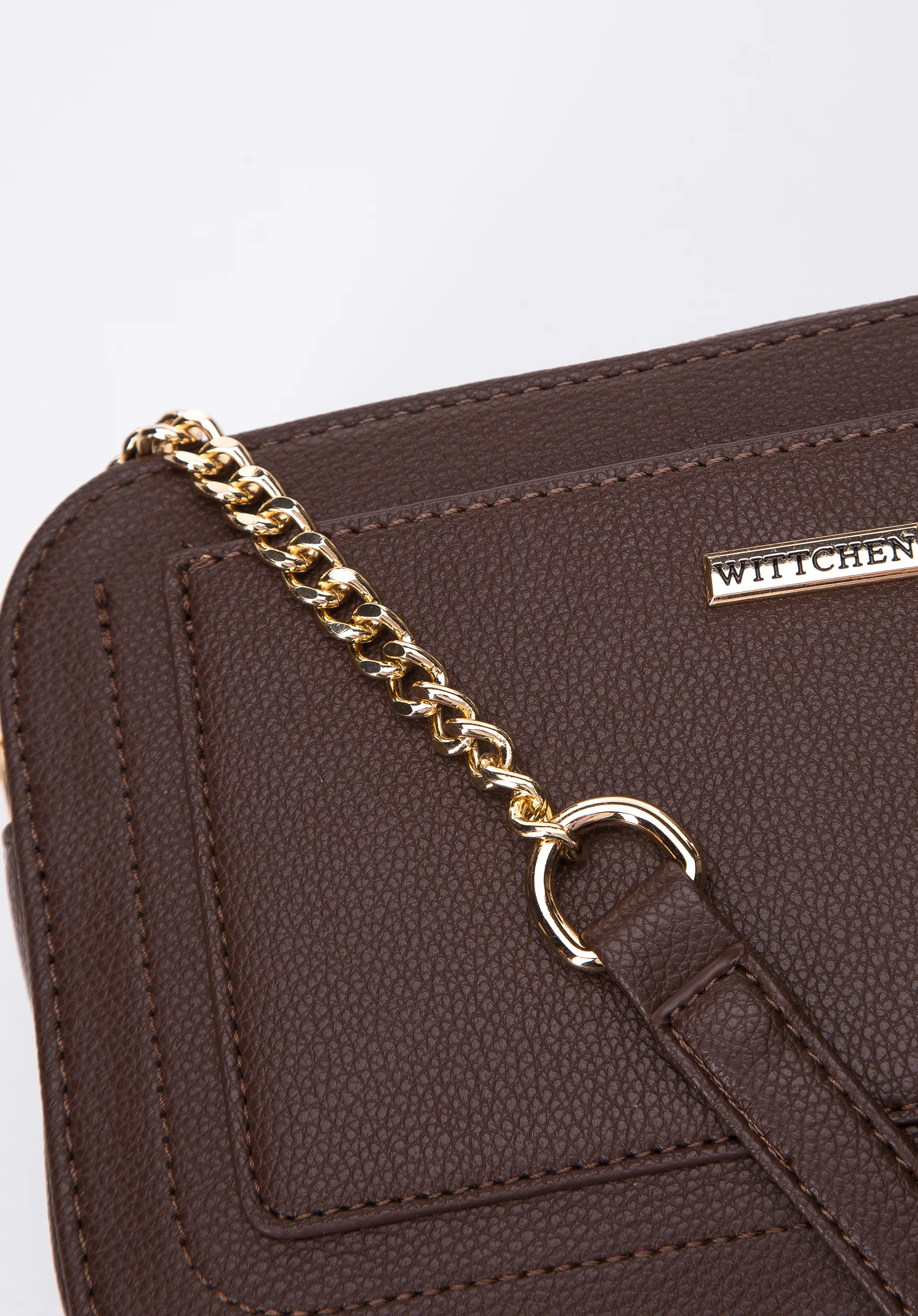 Damska listonoszka pudełkowa z obszytą kieszenią