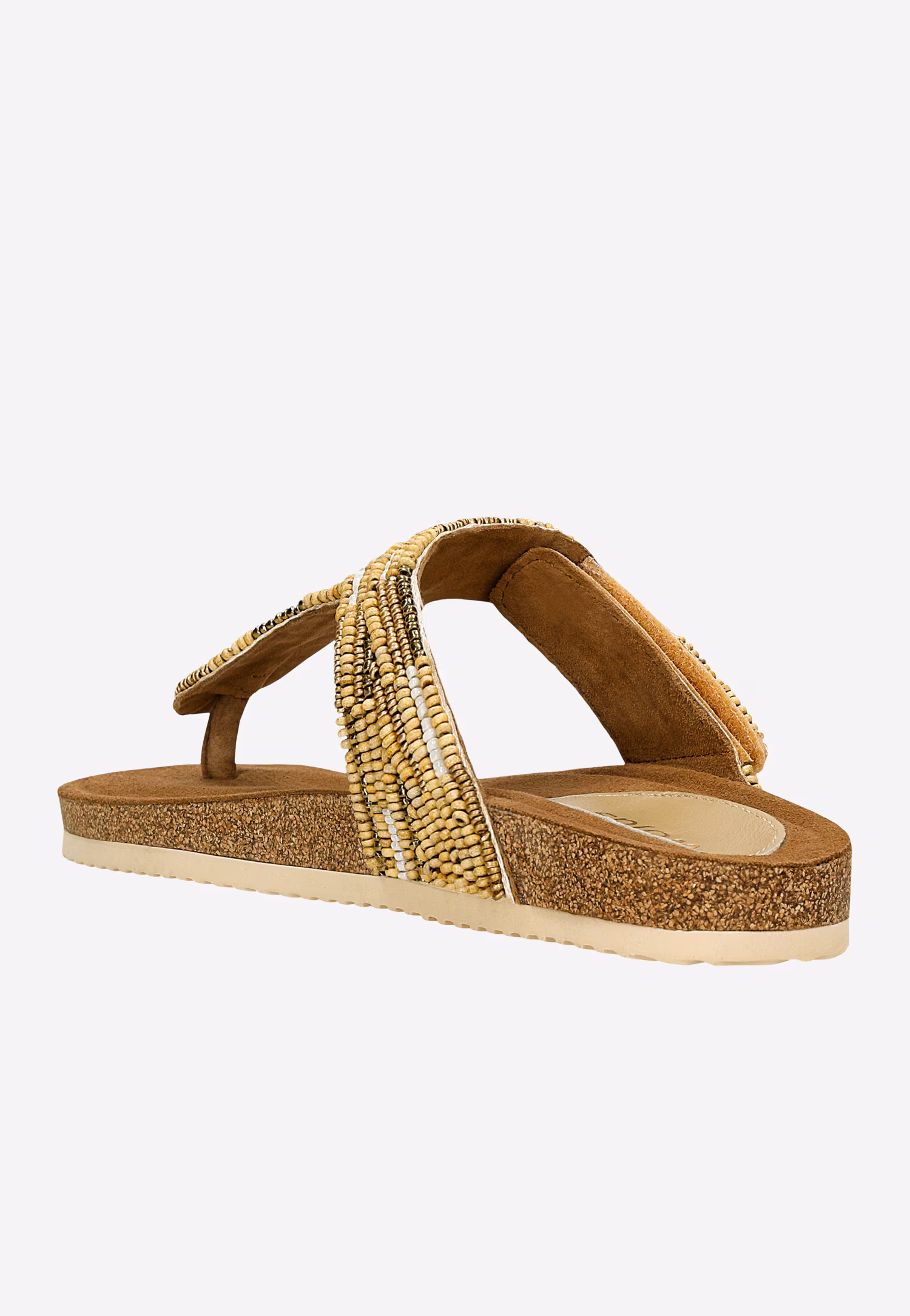 Beżowe japonki w stylu boho