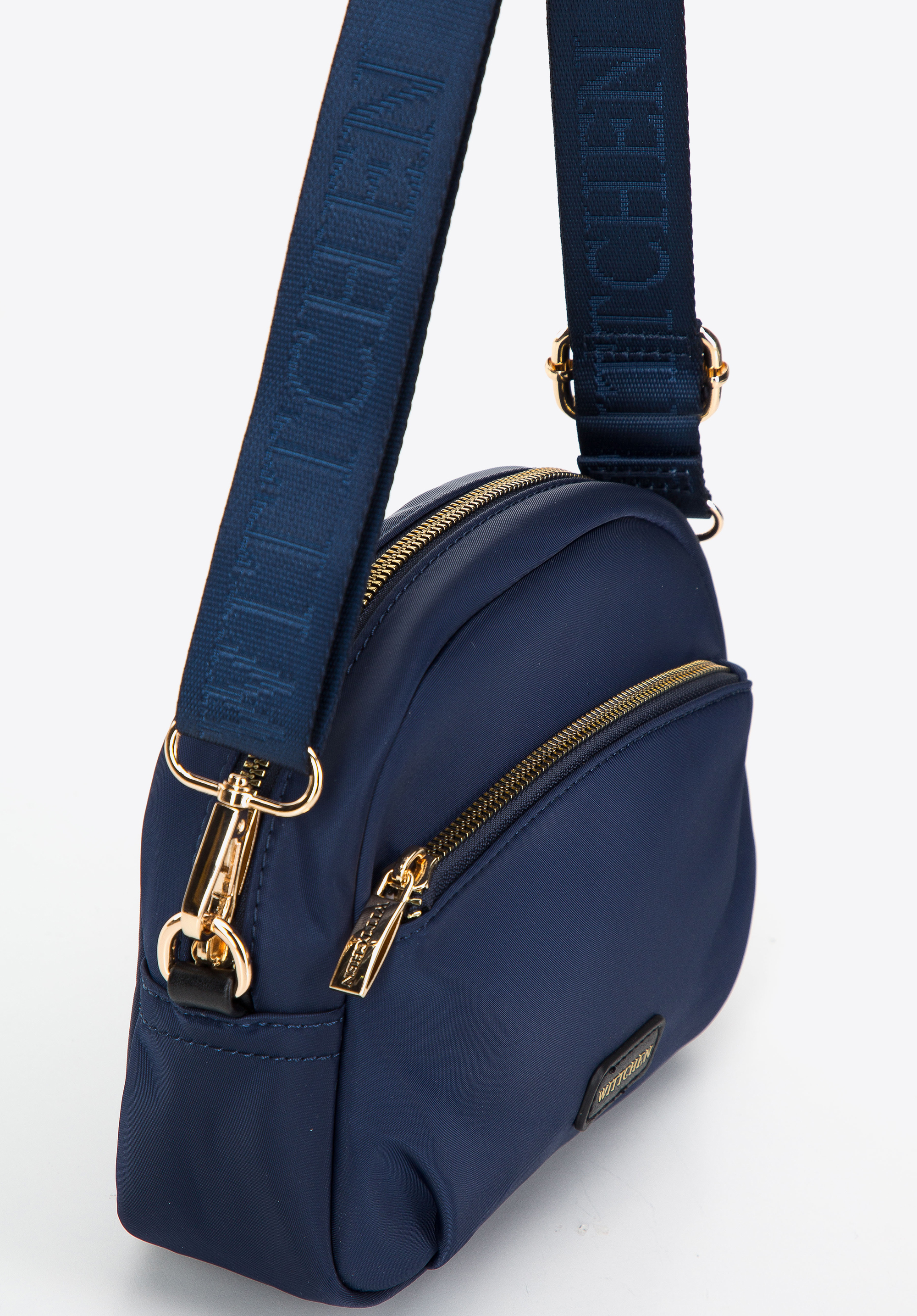 Damska listonoszka z nylonu z kieszenią z przodu