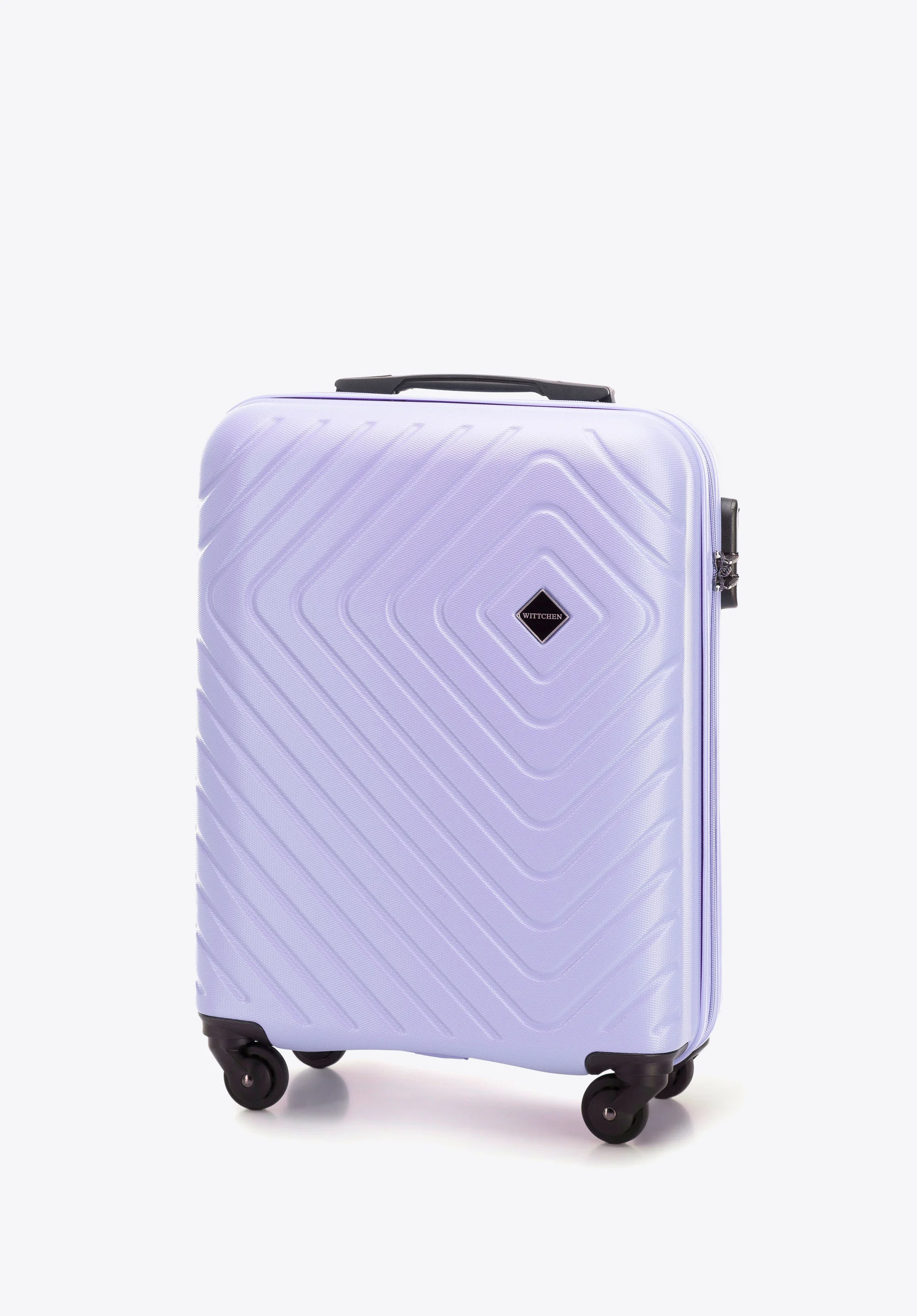 Walizka kabinowa z ABS-u z geometrycznym tłoczeniem