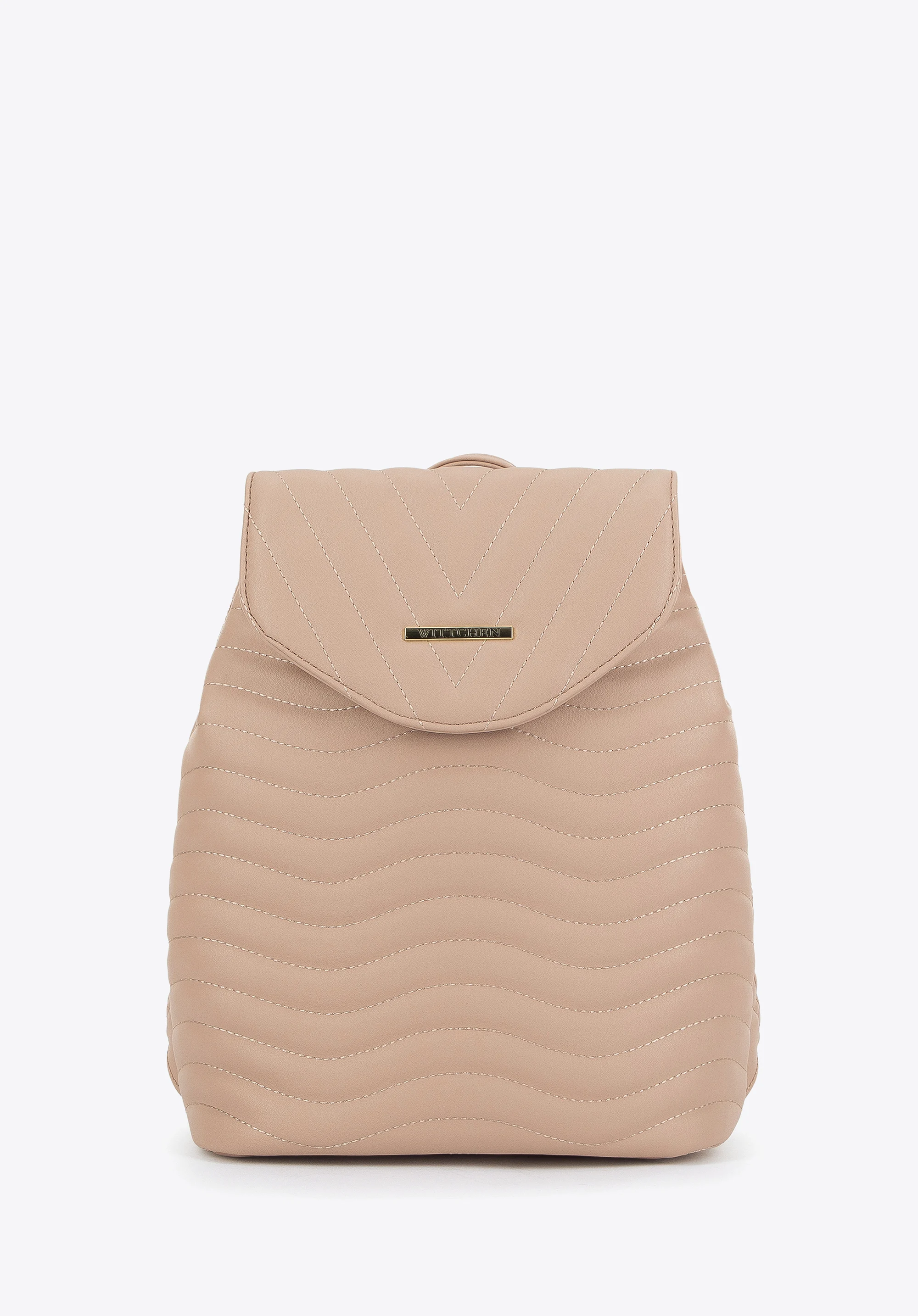 Damski plecak z pikowanej ekoskóry