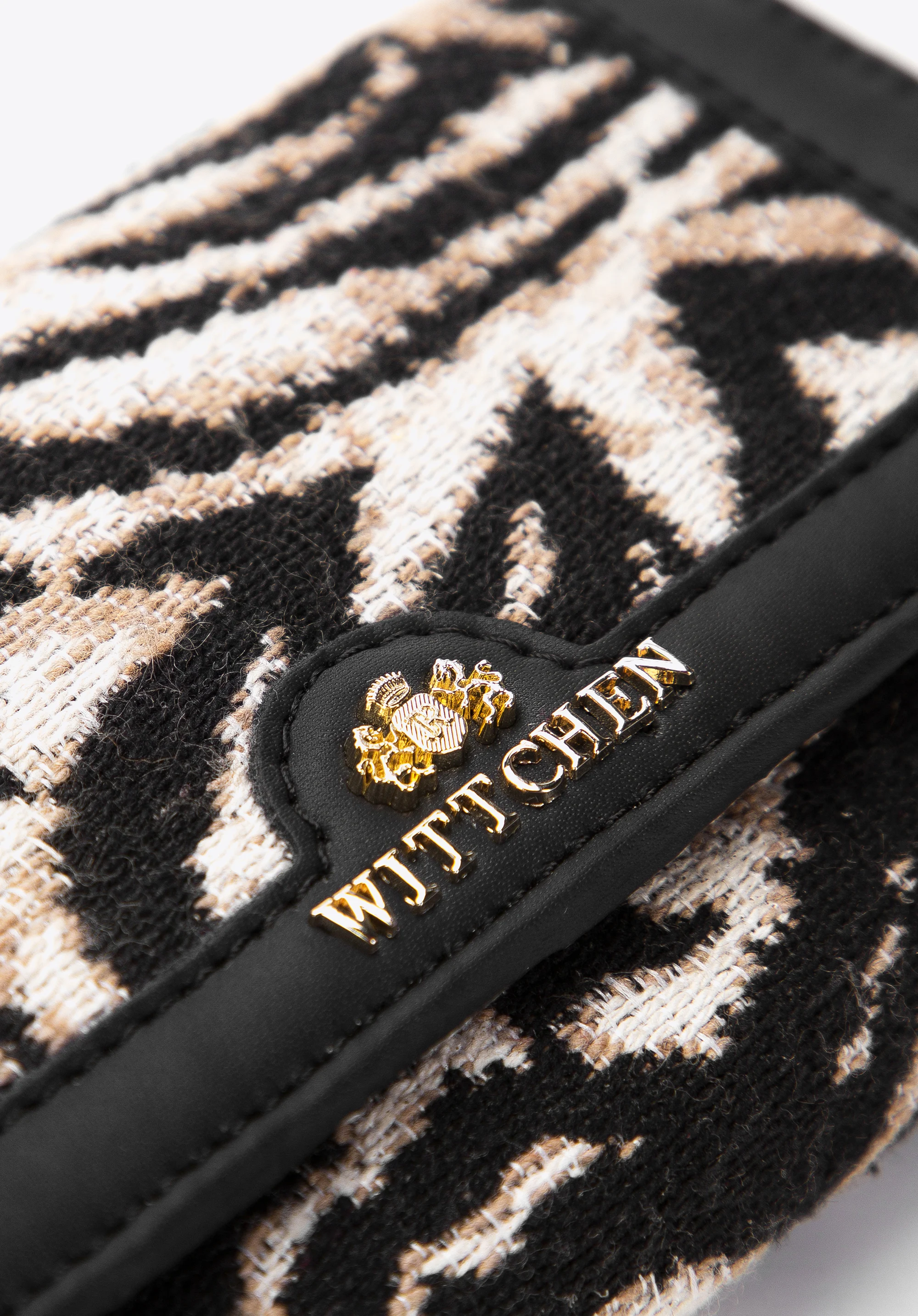 Damski portfel wzorzysty dwustronny