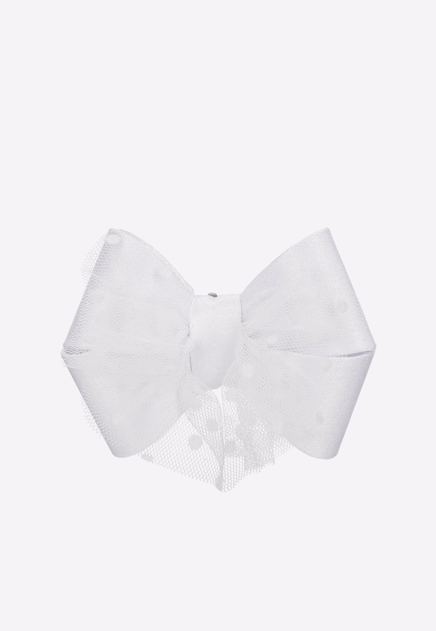 Biała doczepiana kokarda do butów