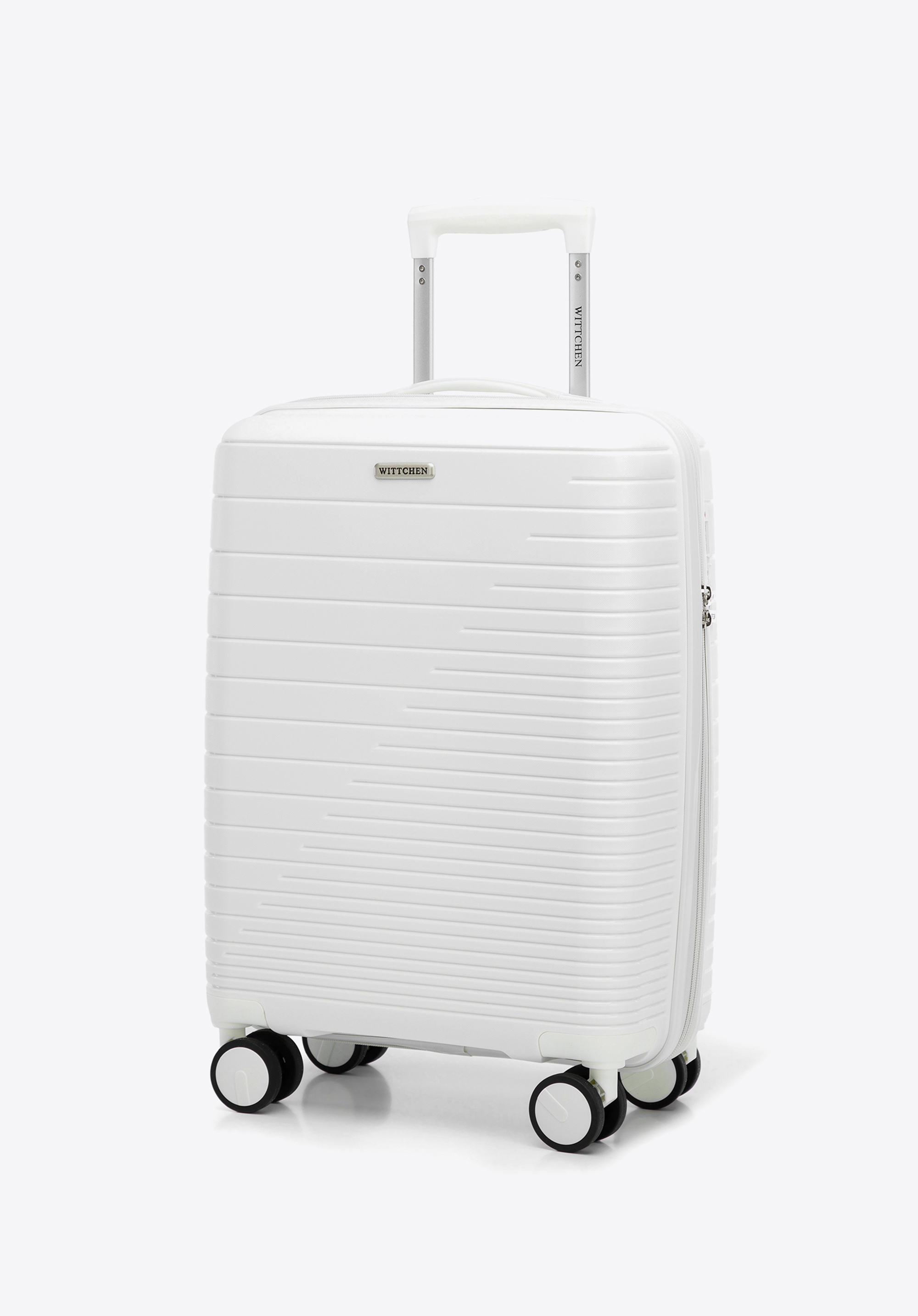 Walizka kabinowa z polipropylenu z błyszczącymi paskami