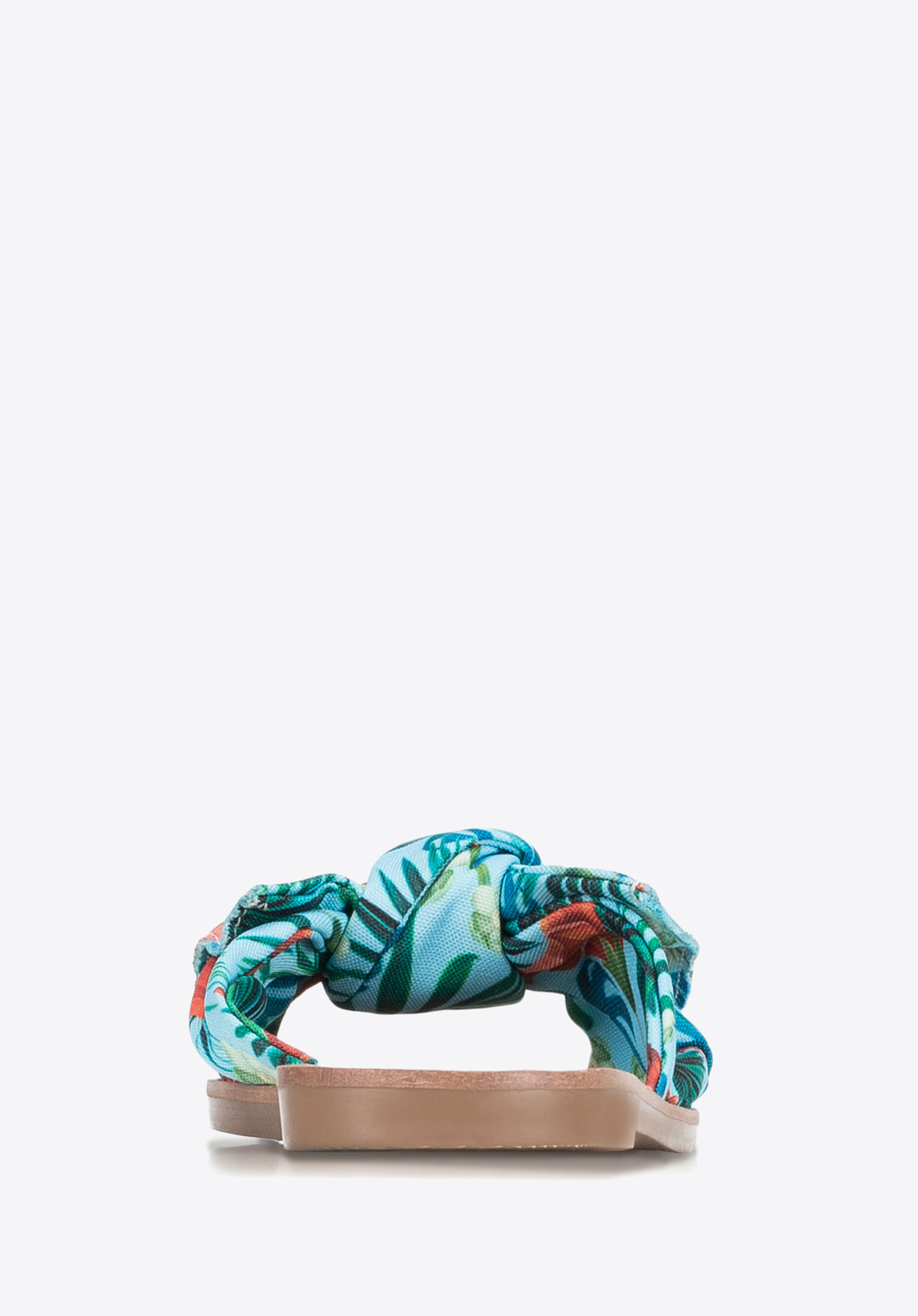 Damskie klapki materiałowe wzorzyste