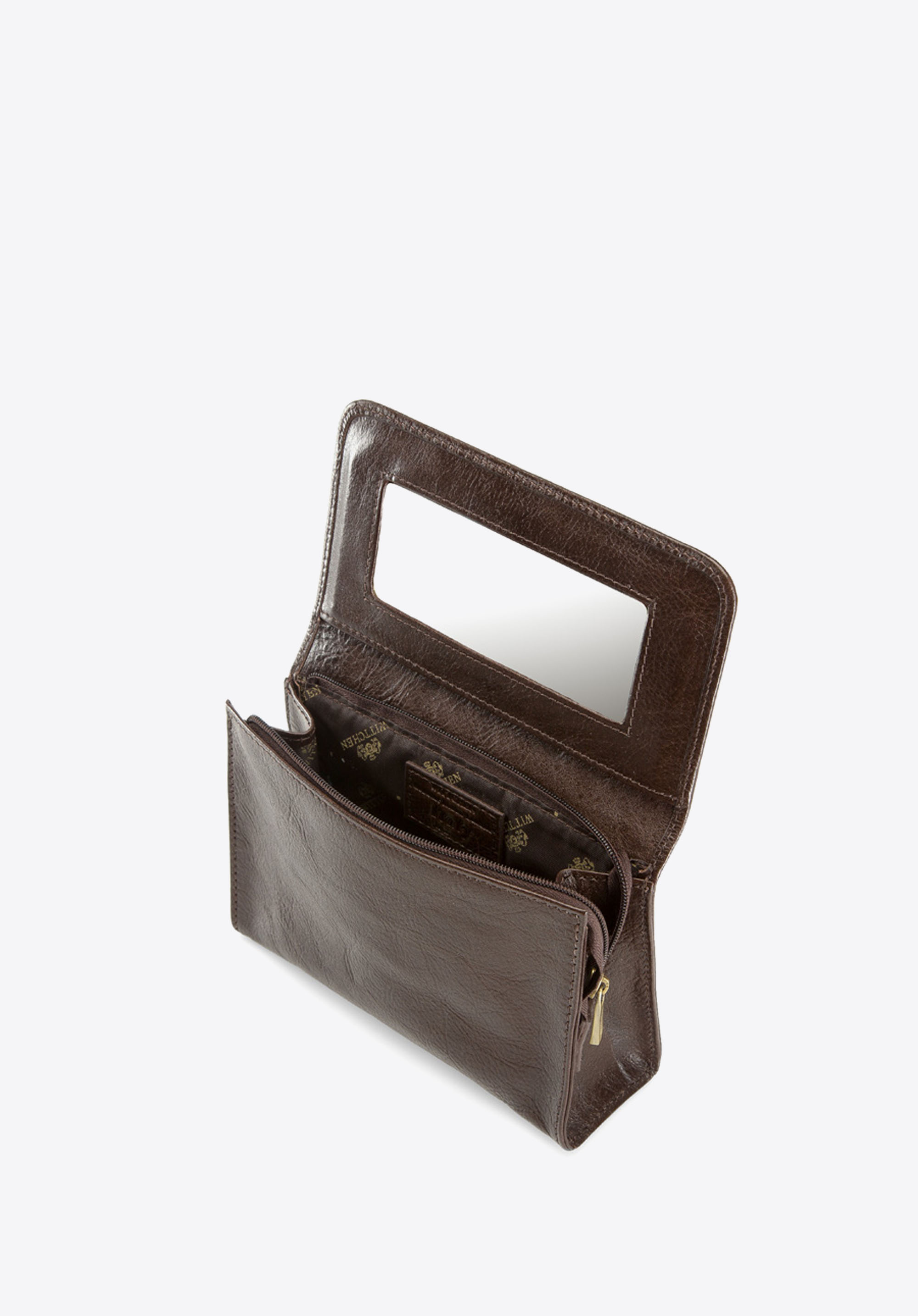 Kosmetyczka skórzana z lusterkiem