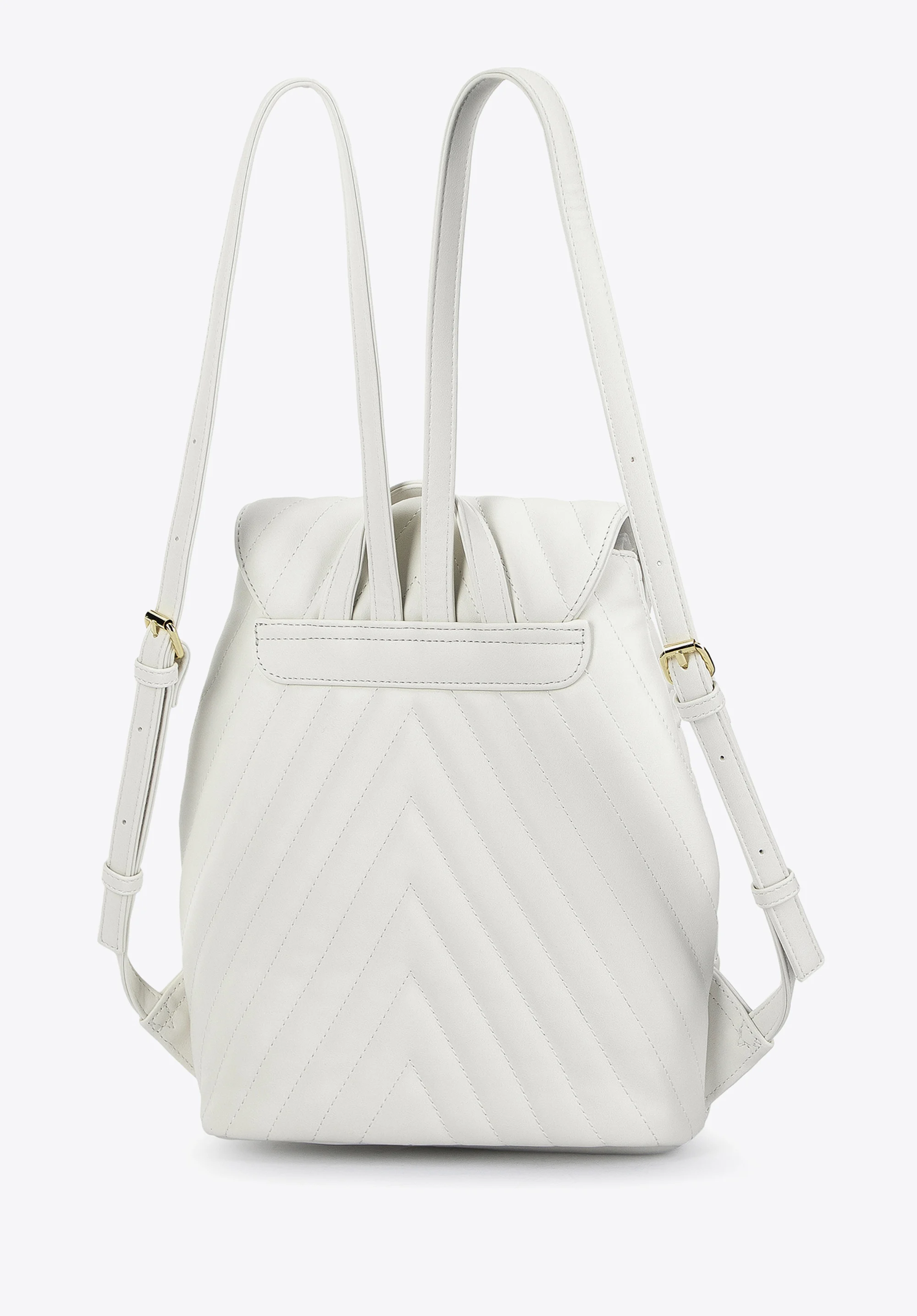 Damski plecak z pikowanej ekoskóry