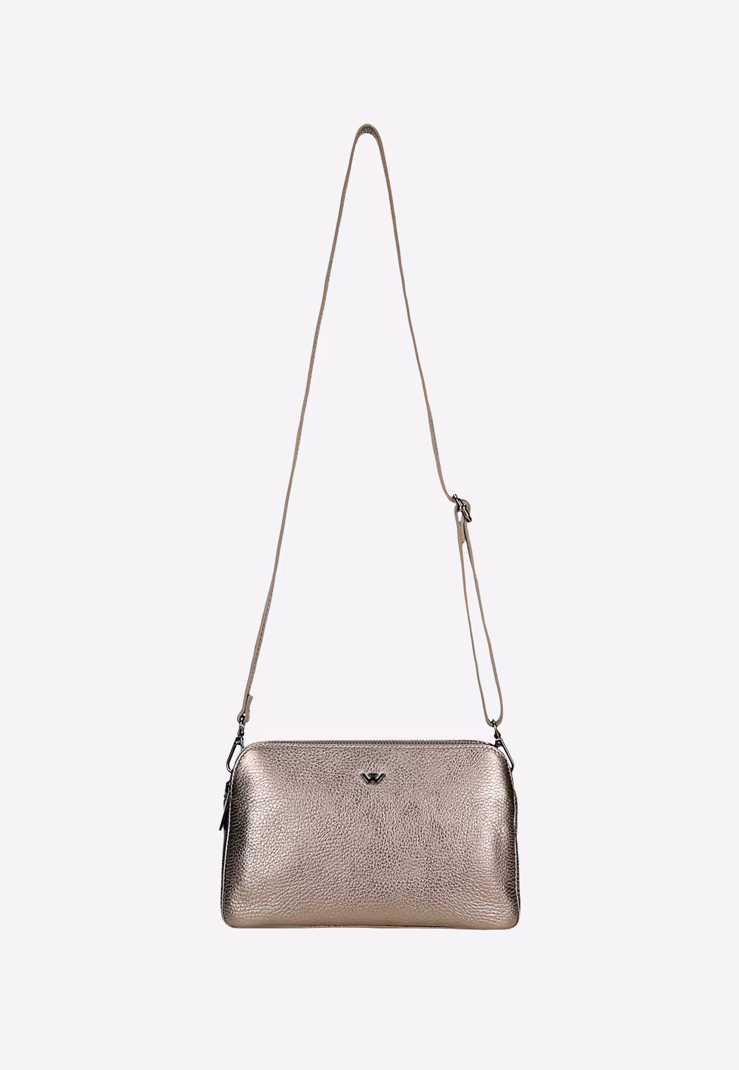 Złota torebka damska skórzana