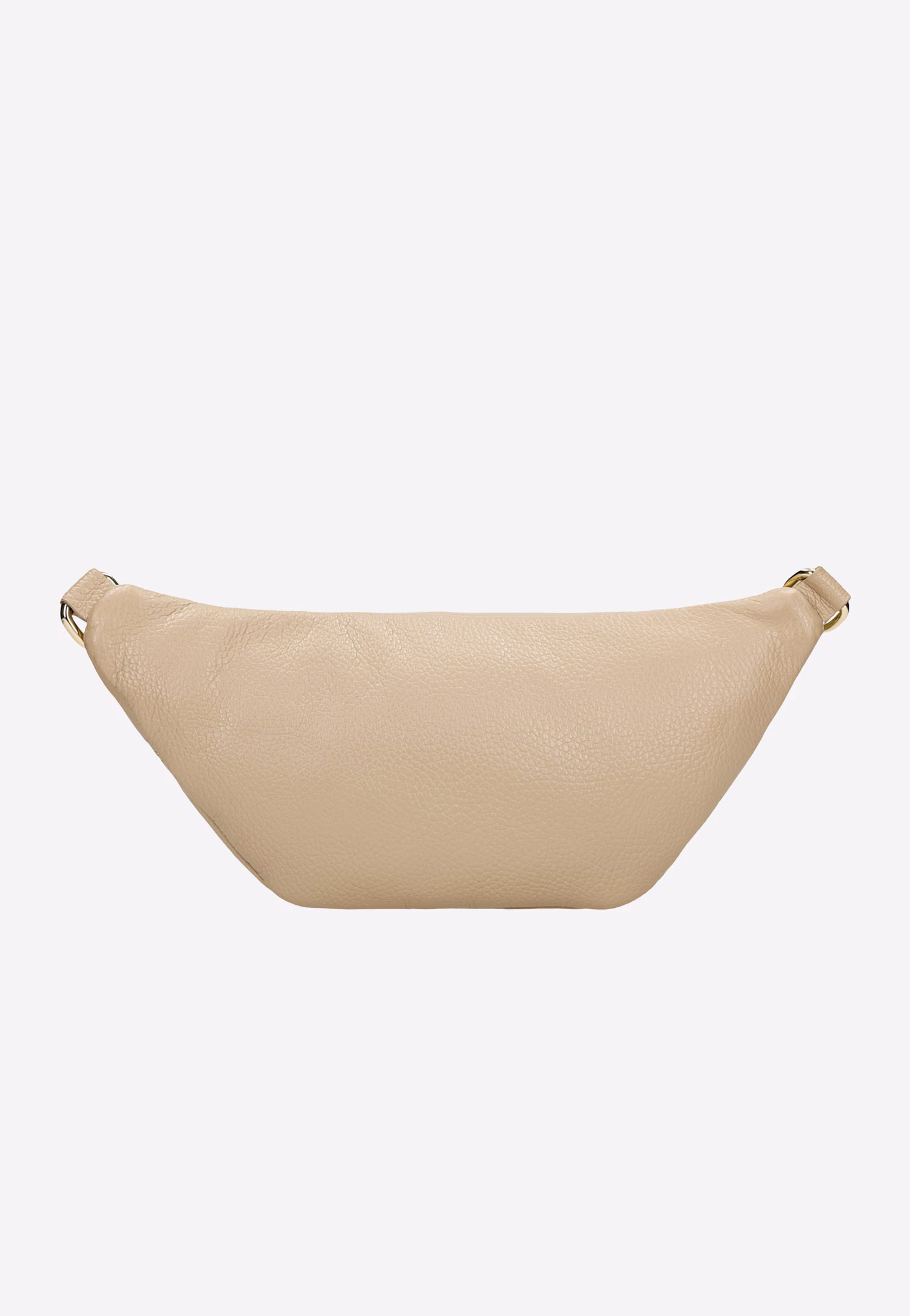 Czarna skórzana nerka damska ze złotymi zamkami