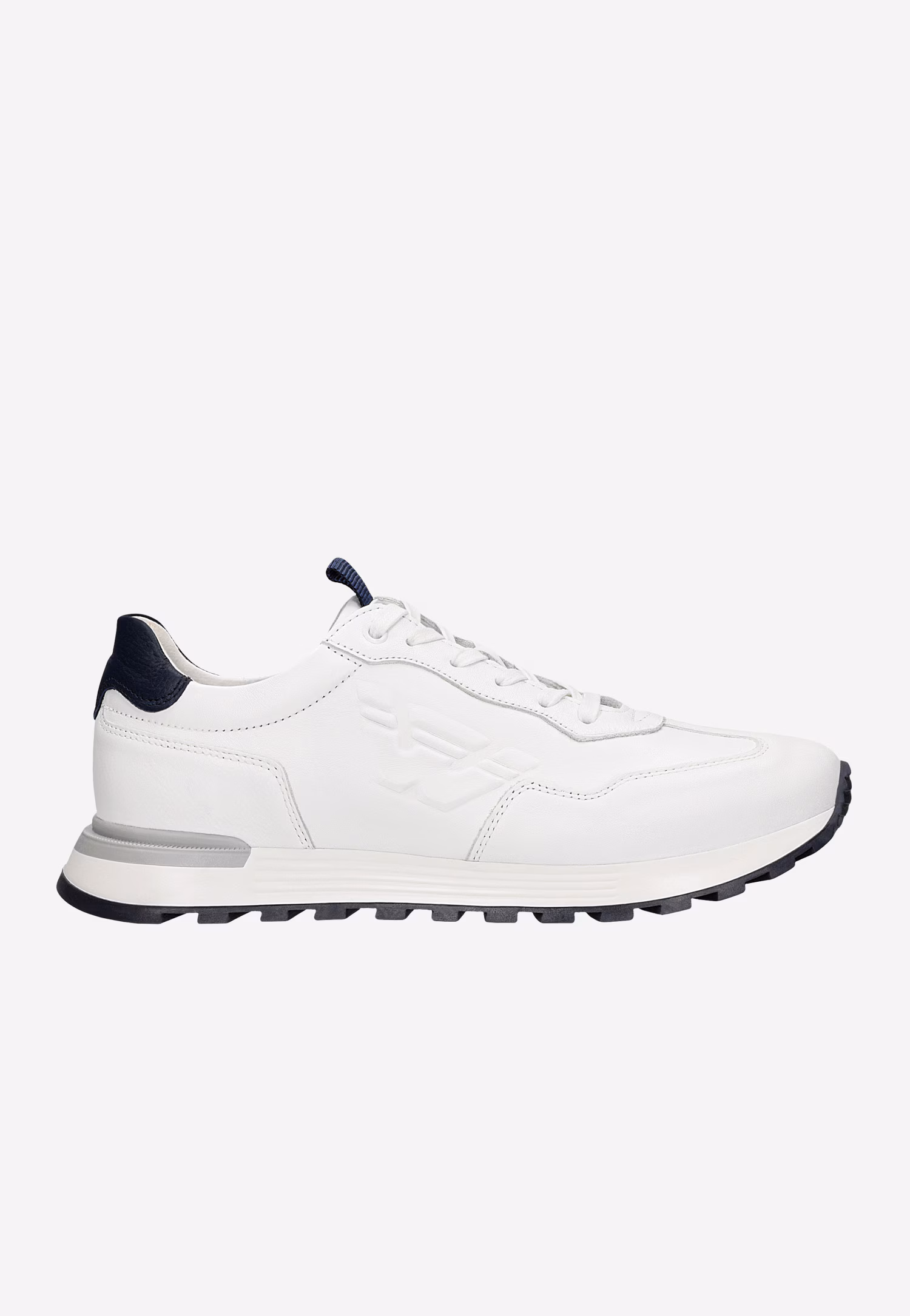 Jasnobrązowe sneakersy męskie ze skóry licowej