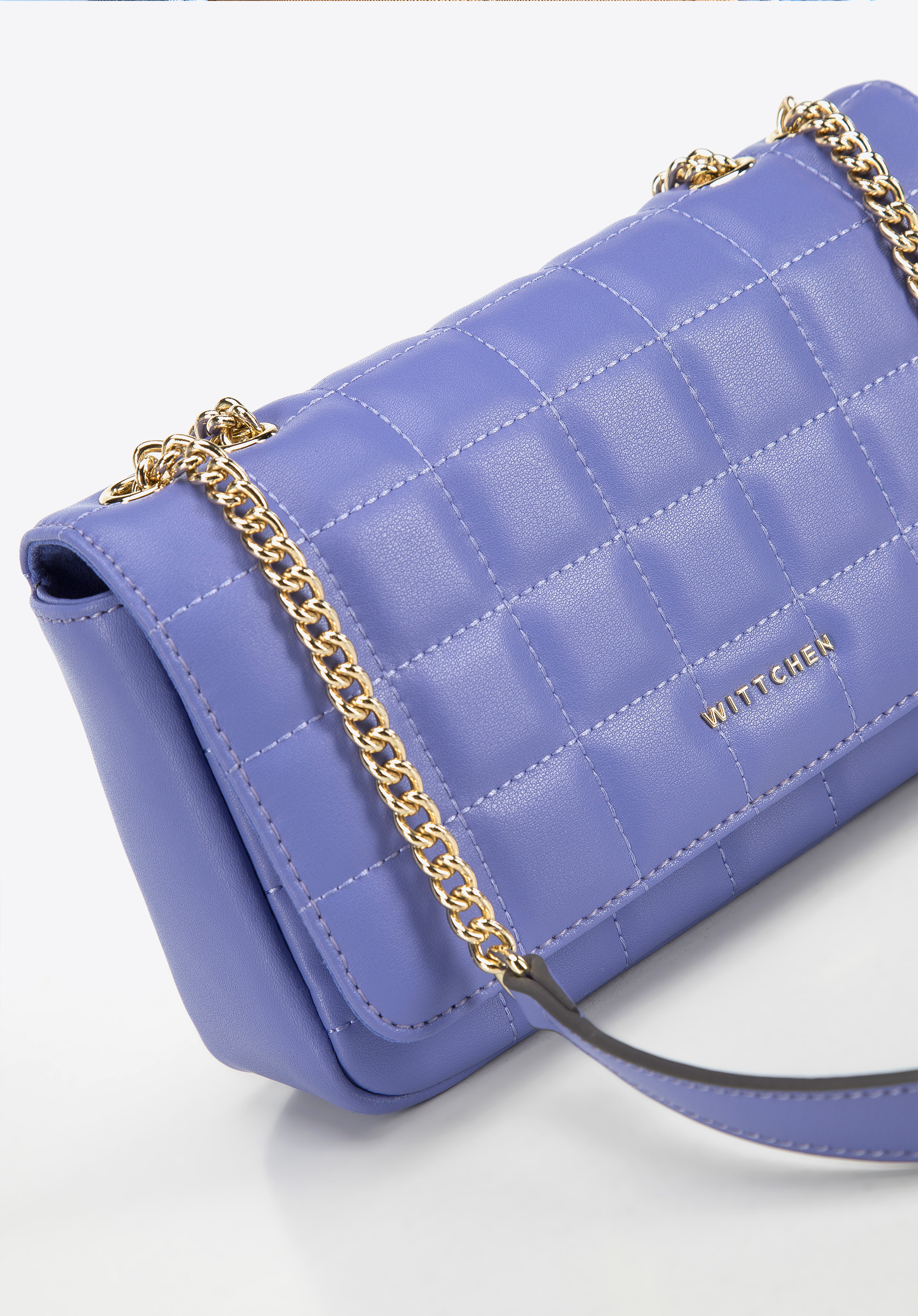 Damska torebka z pikowanej skóry podłużna