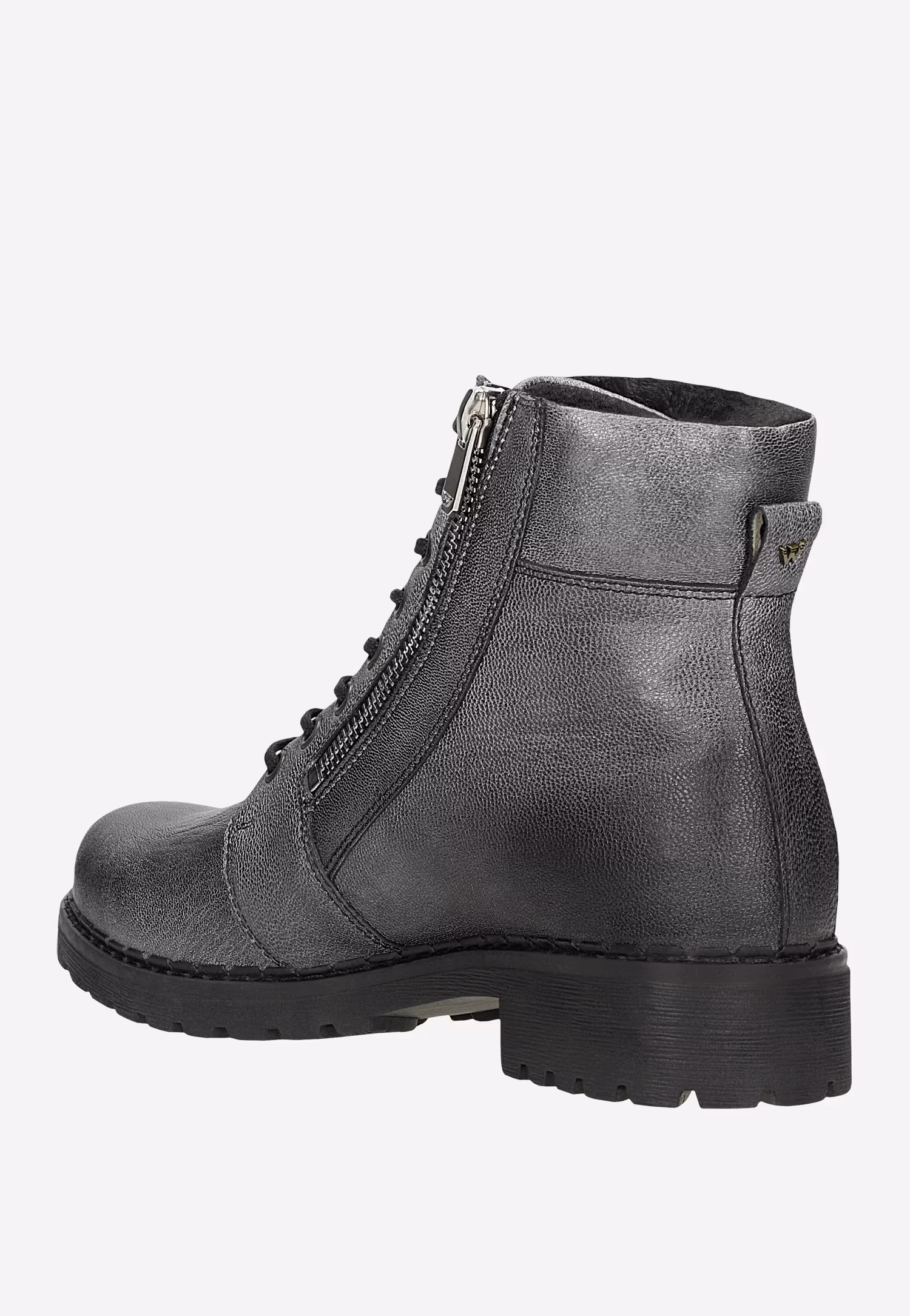 Brązowe skórzane workery damskie z wełnianą podszewką