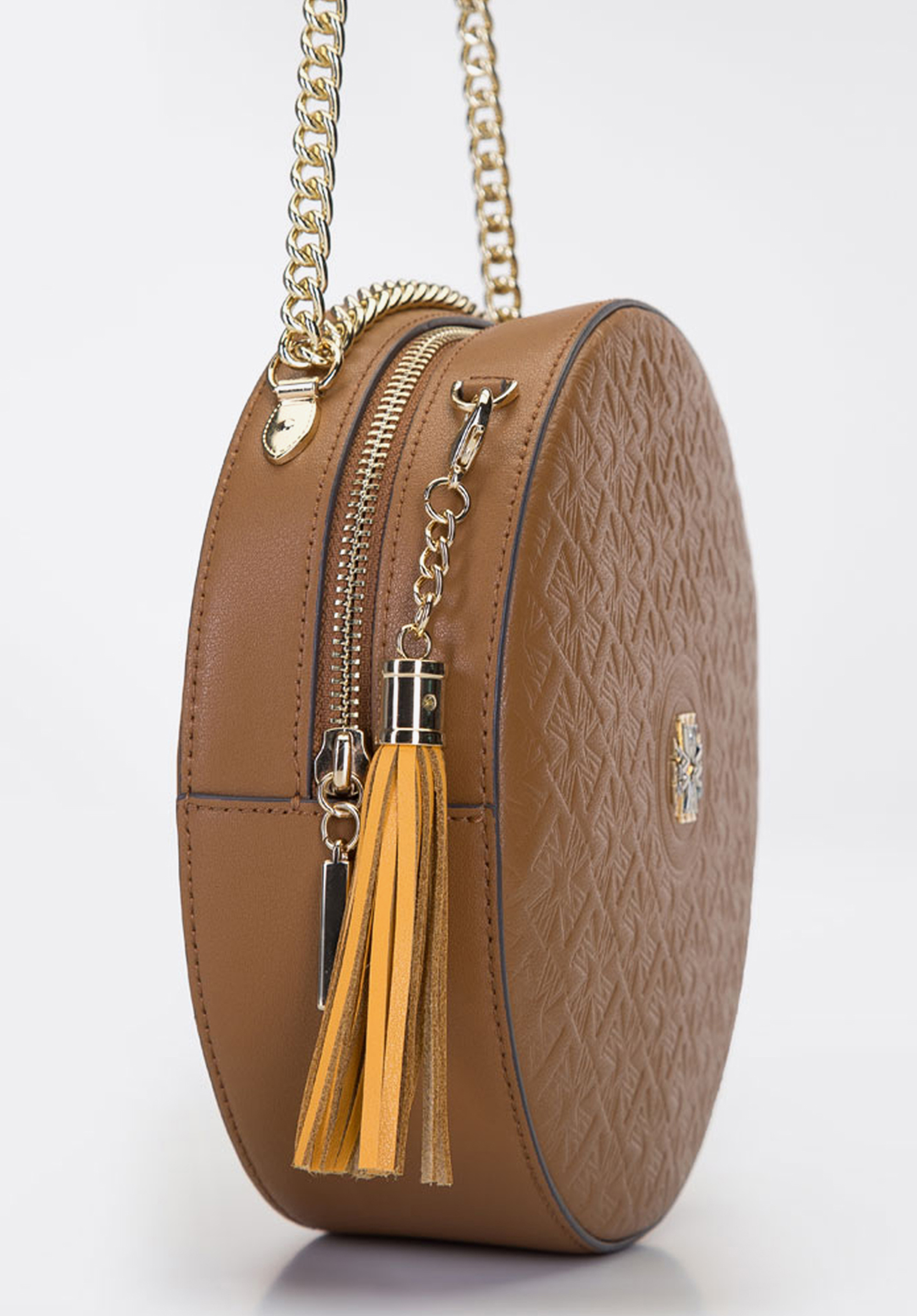 Torebka crossbody ze skóry okrągła – limitowana edycja