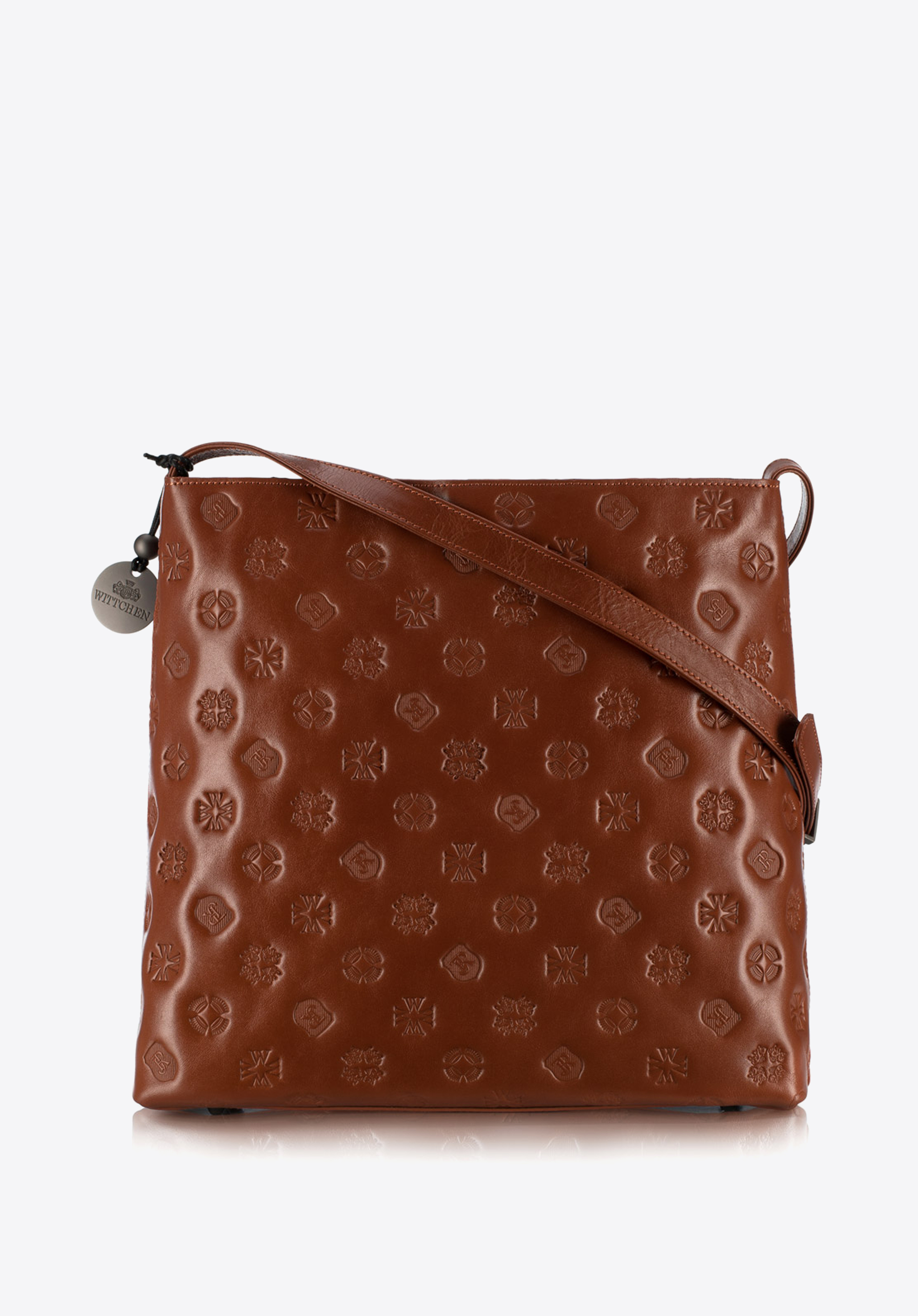 Damska listonoszka skórzana z monogramem duża