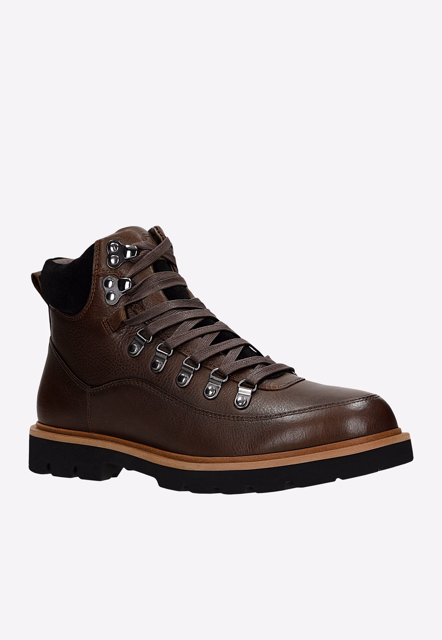 Brązowe workery męskie z czarnymi wstawkami